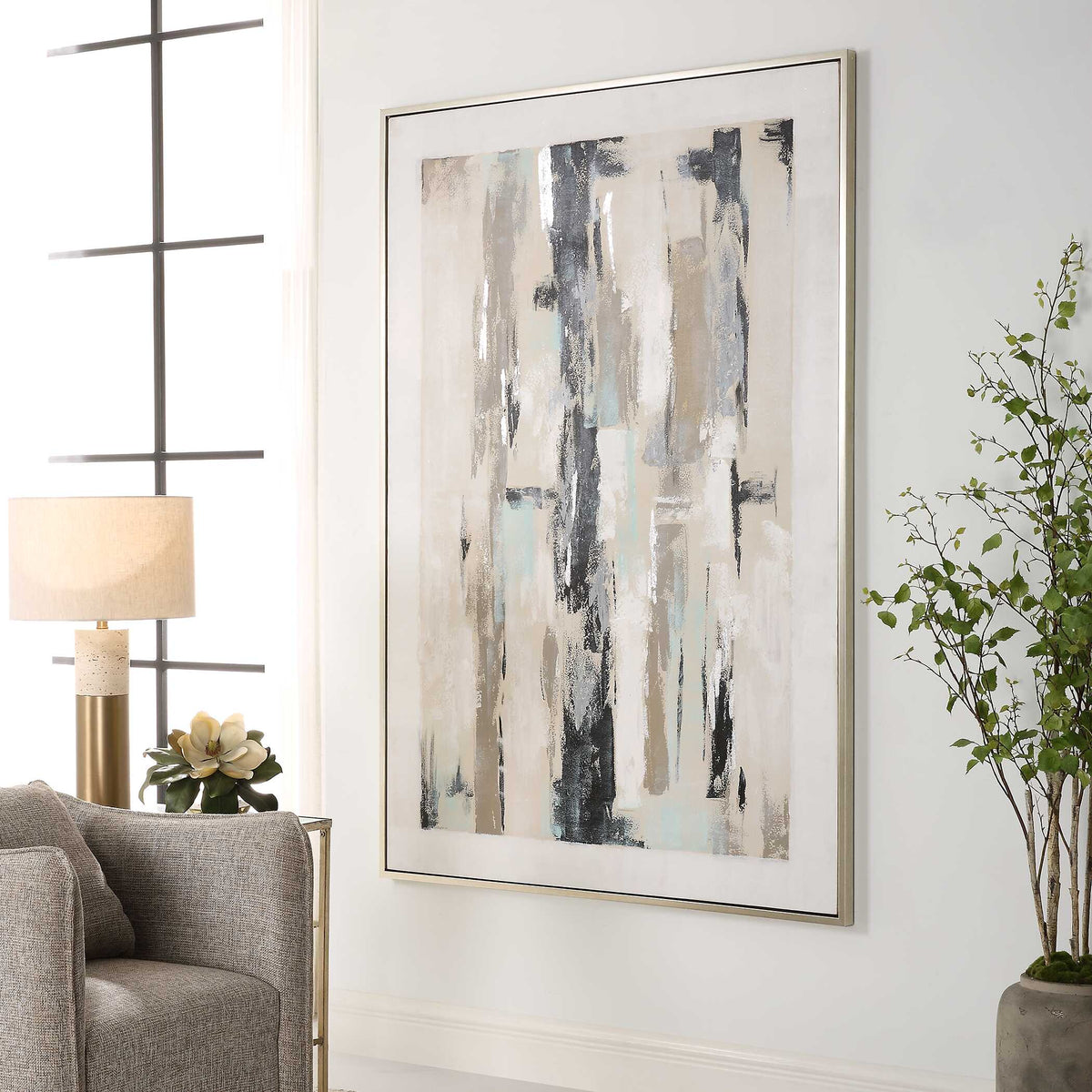 Placidity Multicolor Hand Painted Abstract Art - Ornate Home