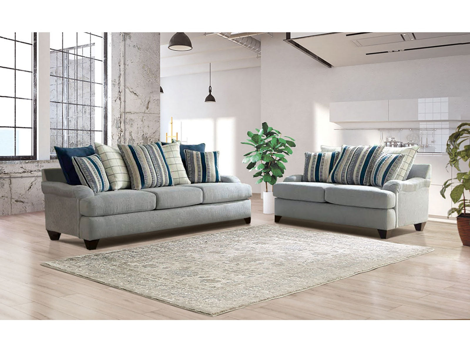 Plaistow Gray Sofa & Loveseat - Ornate Home