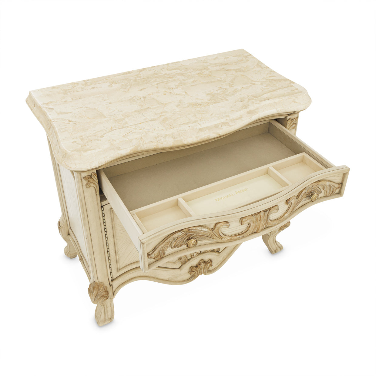 Platine de Royale Champagne Nightstand - Ornate Home