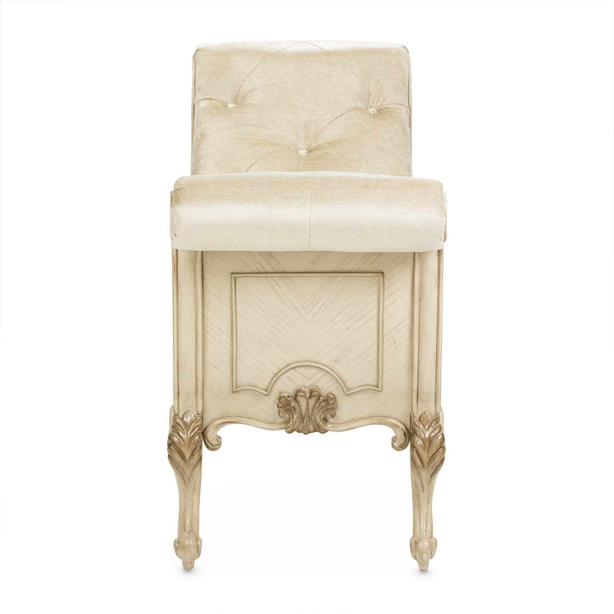 Platine de Royale Champagne Non-Storage Bed Bench - Ornate Home