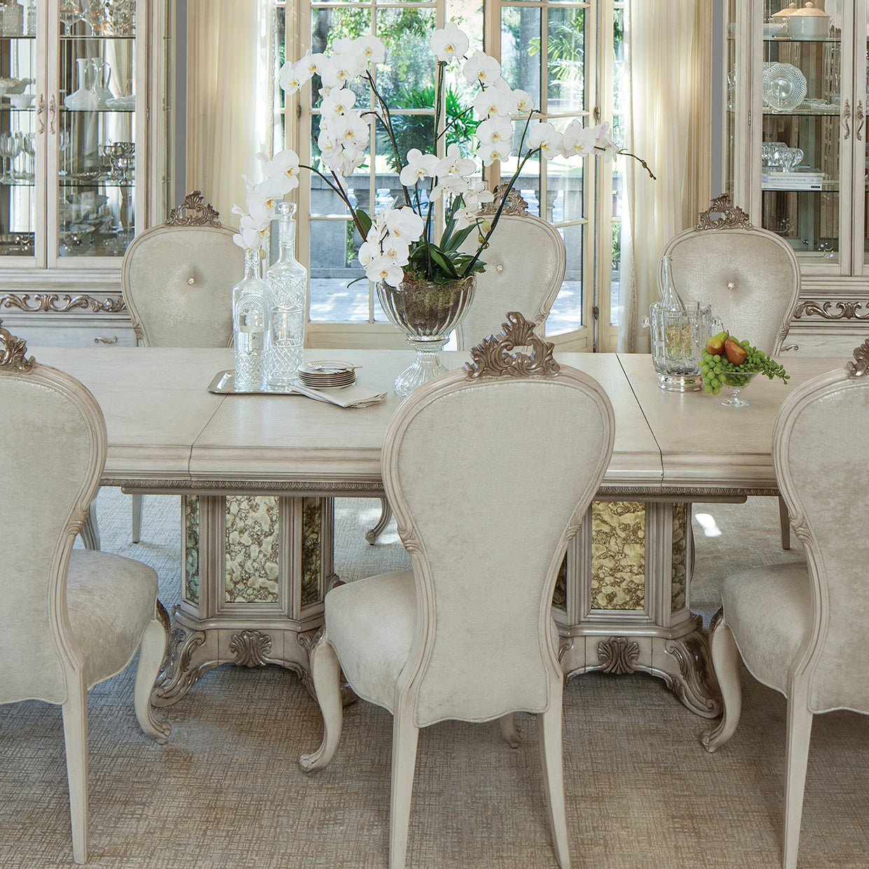 Platine de Royale Champagne Rectangular Dining Table - Ornate Home