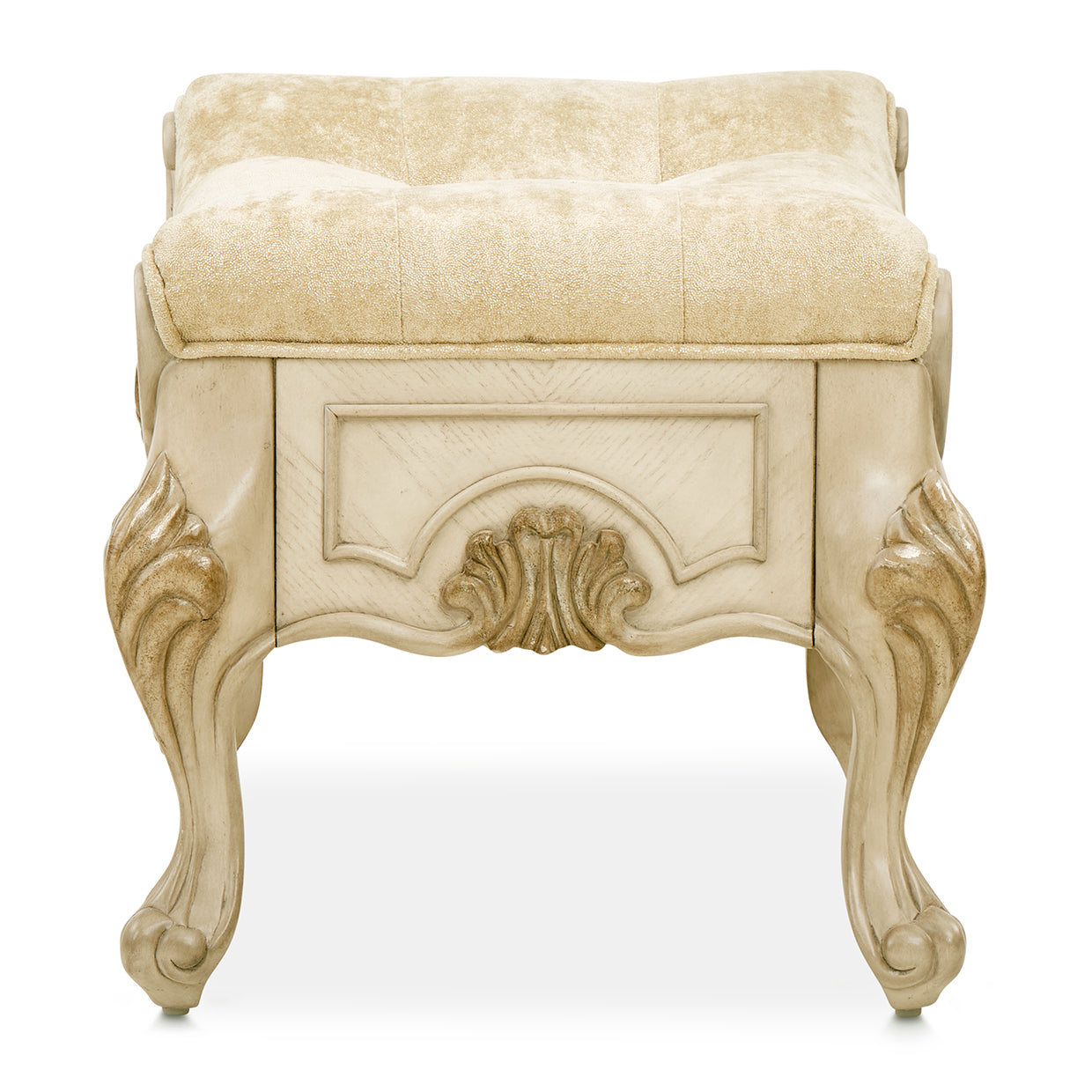 Platine de Royale Champagne Vanity Bench - Ornate Home