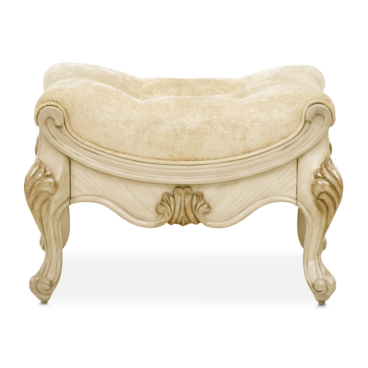 Platine de Royale Champagne Vanity Bench - Ornate Home