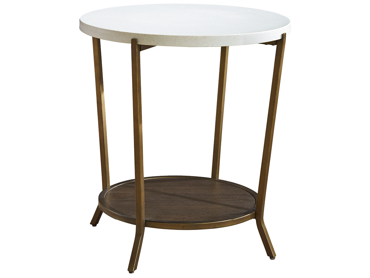 Playlist Brown/White Round End Table - Ornate Home
