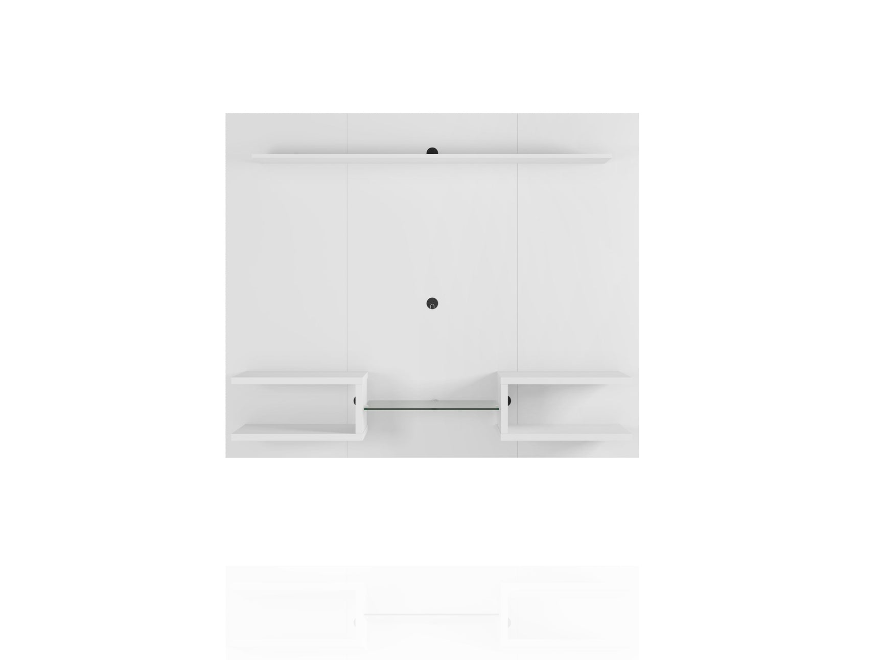 Plaza 64.25 Floating Entertainment Center in White - Ornate Home