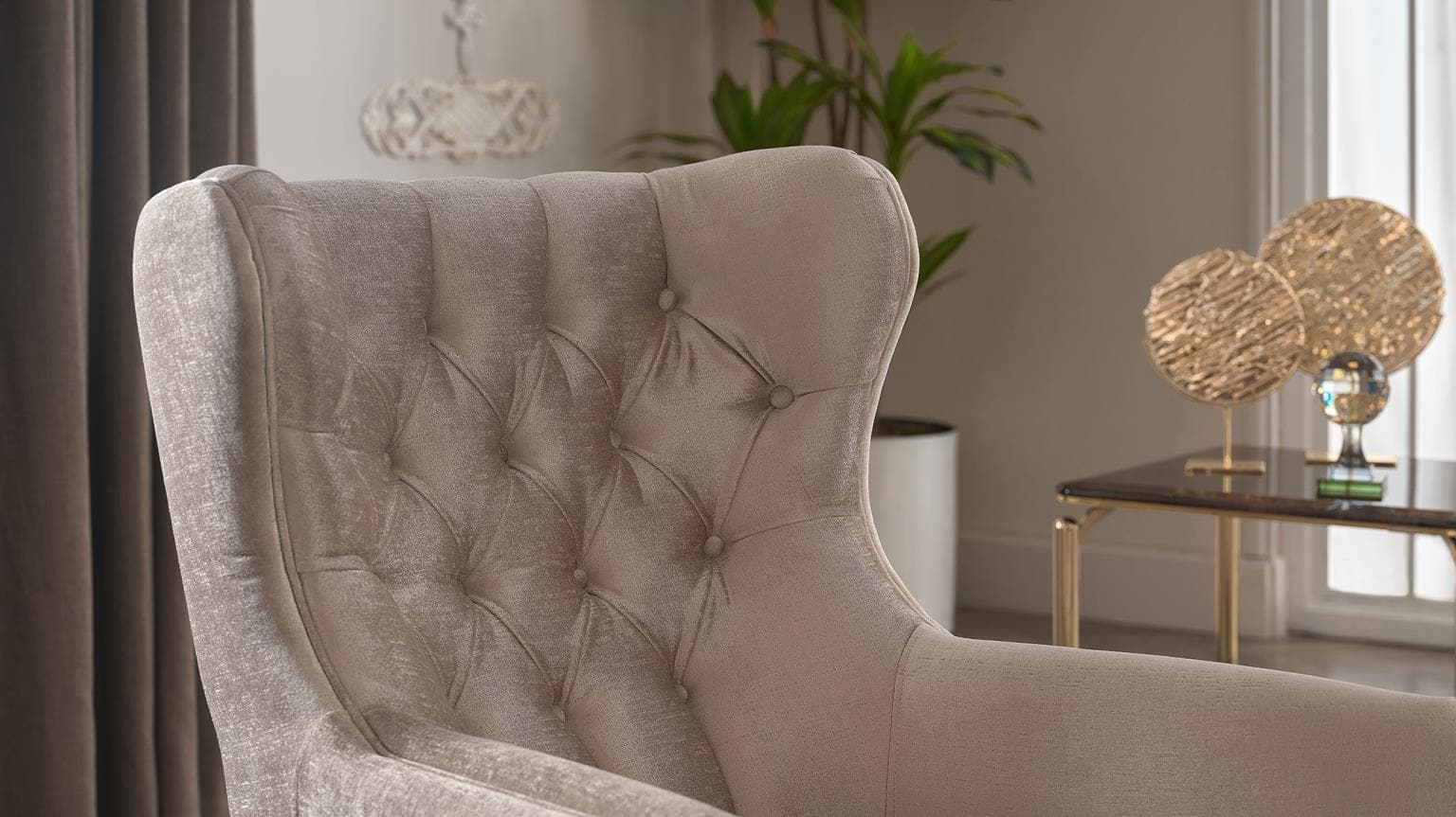 Plaza Cream Accent Chair - Ornate Home