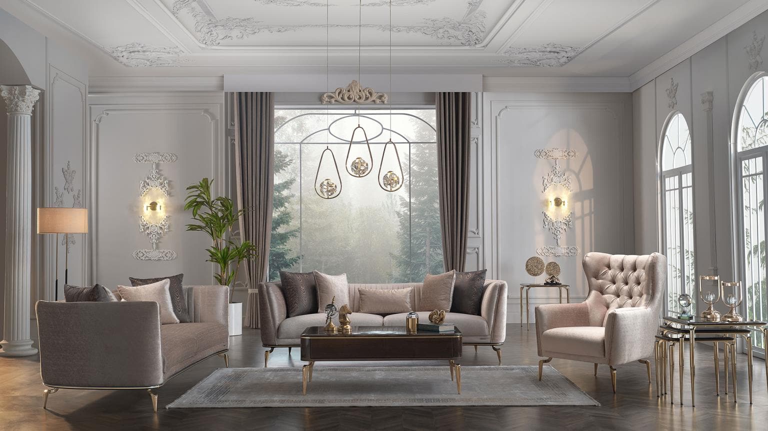 Plaza Velvet Sofa - Ornate Home