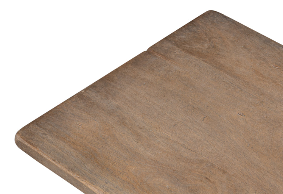 Plinth Natural Reclaimed Wood Pedestal End Table - Ornate Home