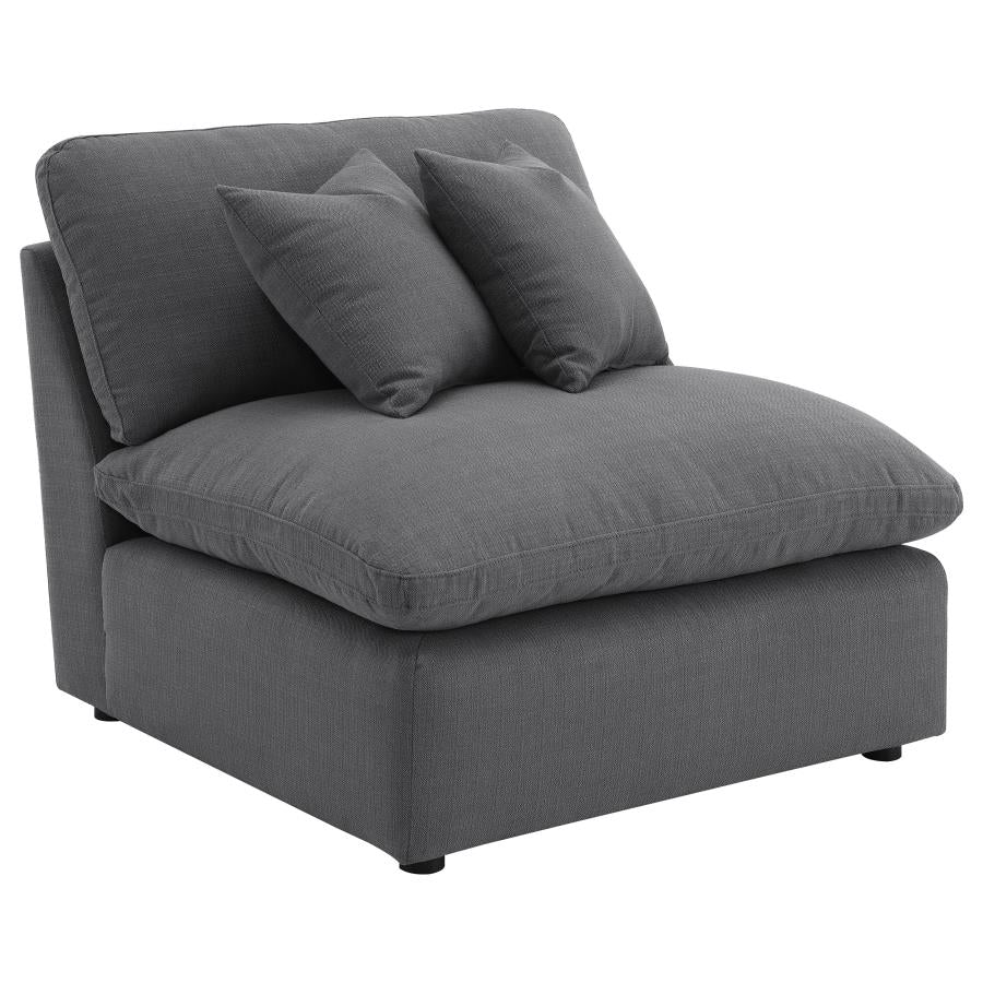 Pluma Charcoal Modular Sectional Fabric Create your own Style - Ornate Home