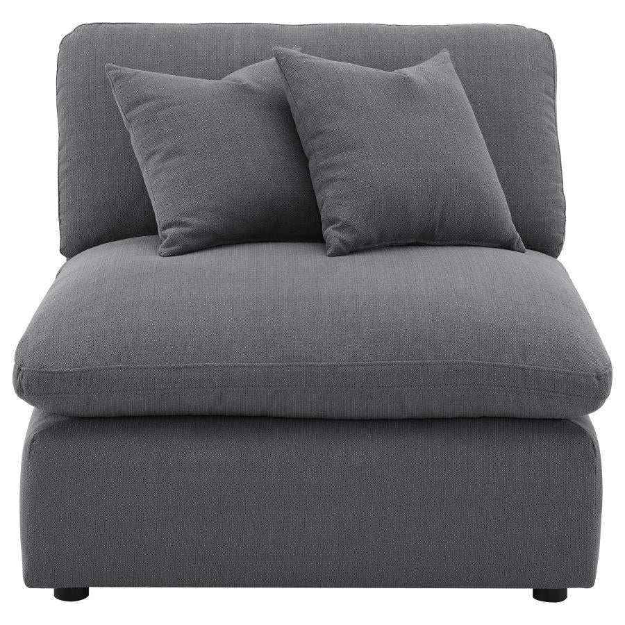 Pluma Charcoal Modular Sectional Fabric Create your own Style - Ornate Home