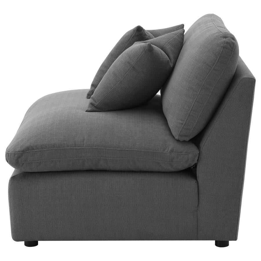 Pluma Charcoal Modular Sectional Fabric Create your own Style - Ornate Home