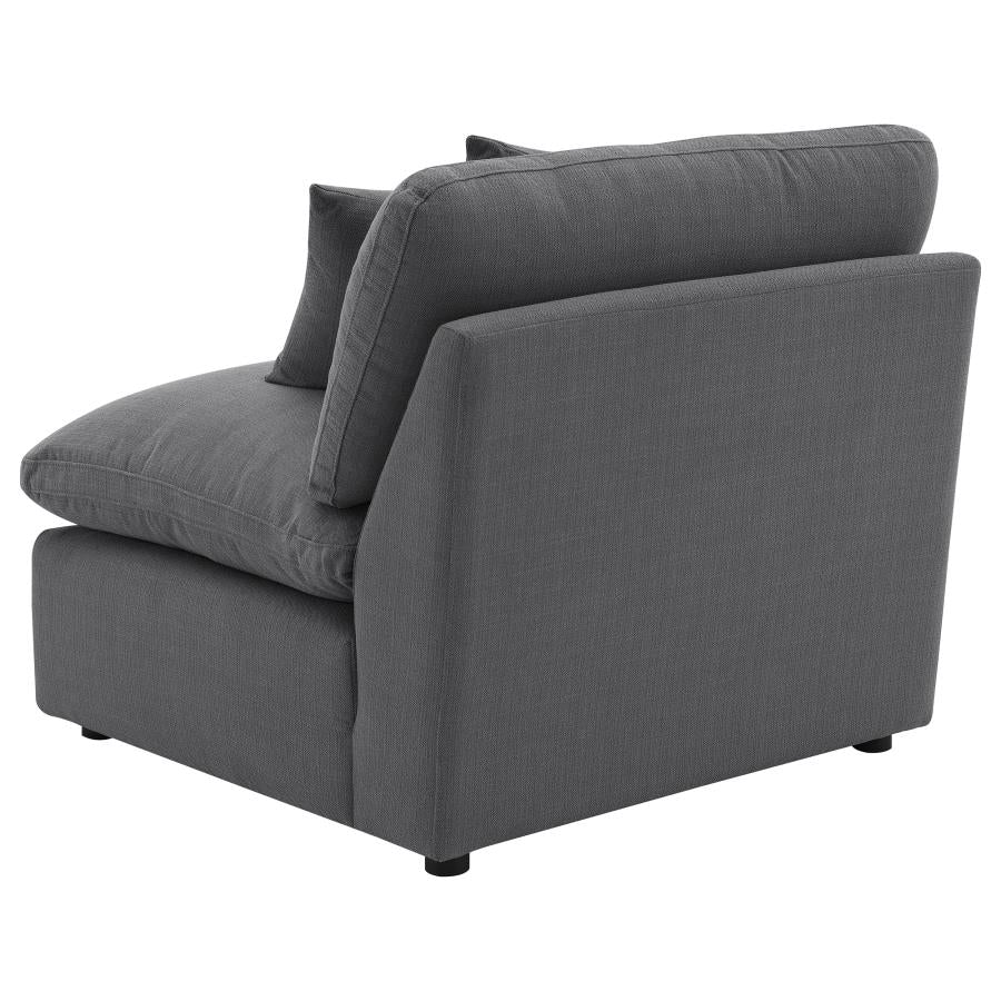 Pluma Charcoal Modular Sectional Fabric Create your own Style - Ornate Home
