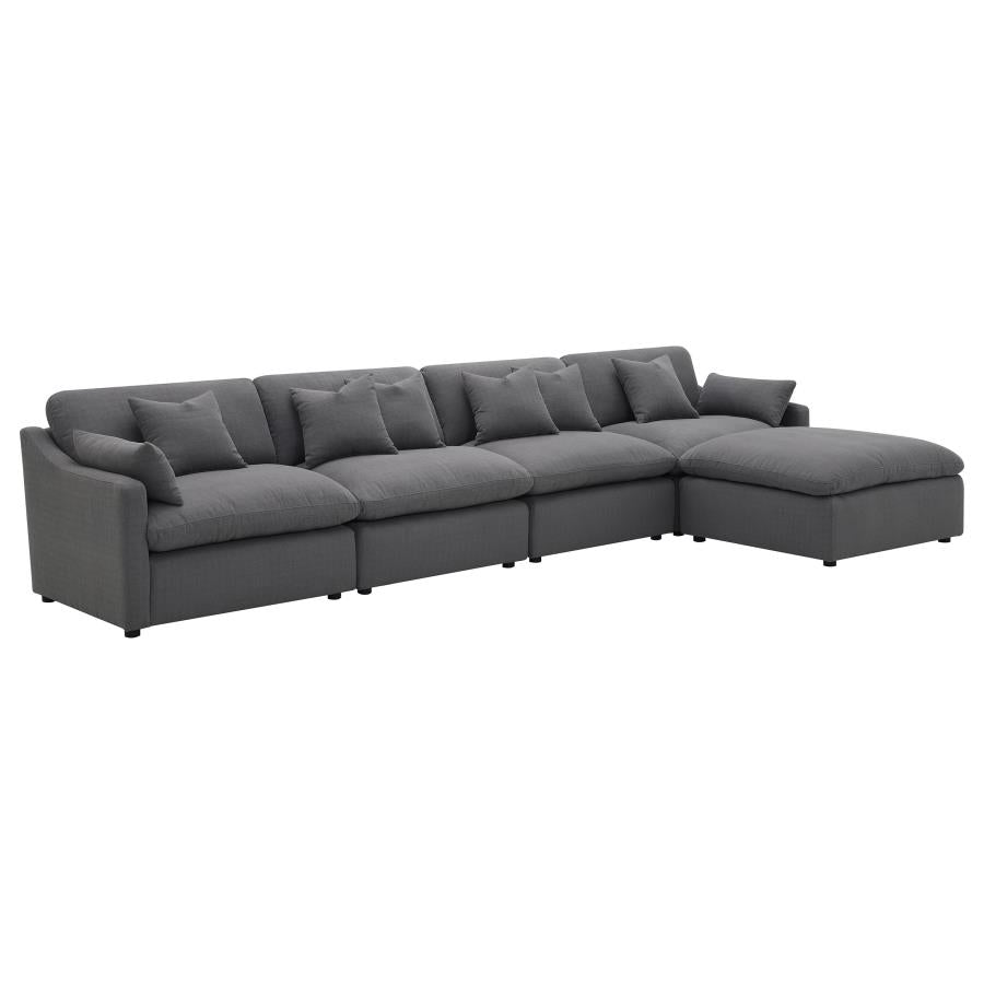 Pluma Charcoal Modular Sectional Fabric Create your own Style - Ornate Home