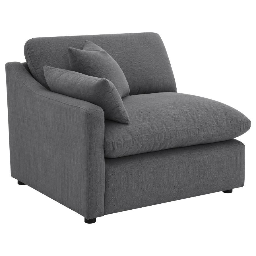 Pluma Charcoal Modular Sectional Fabric Create your own Style - Ornate Home