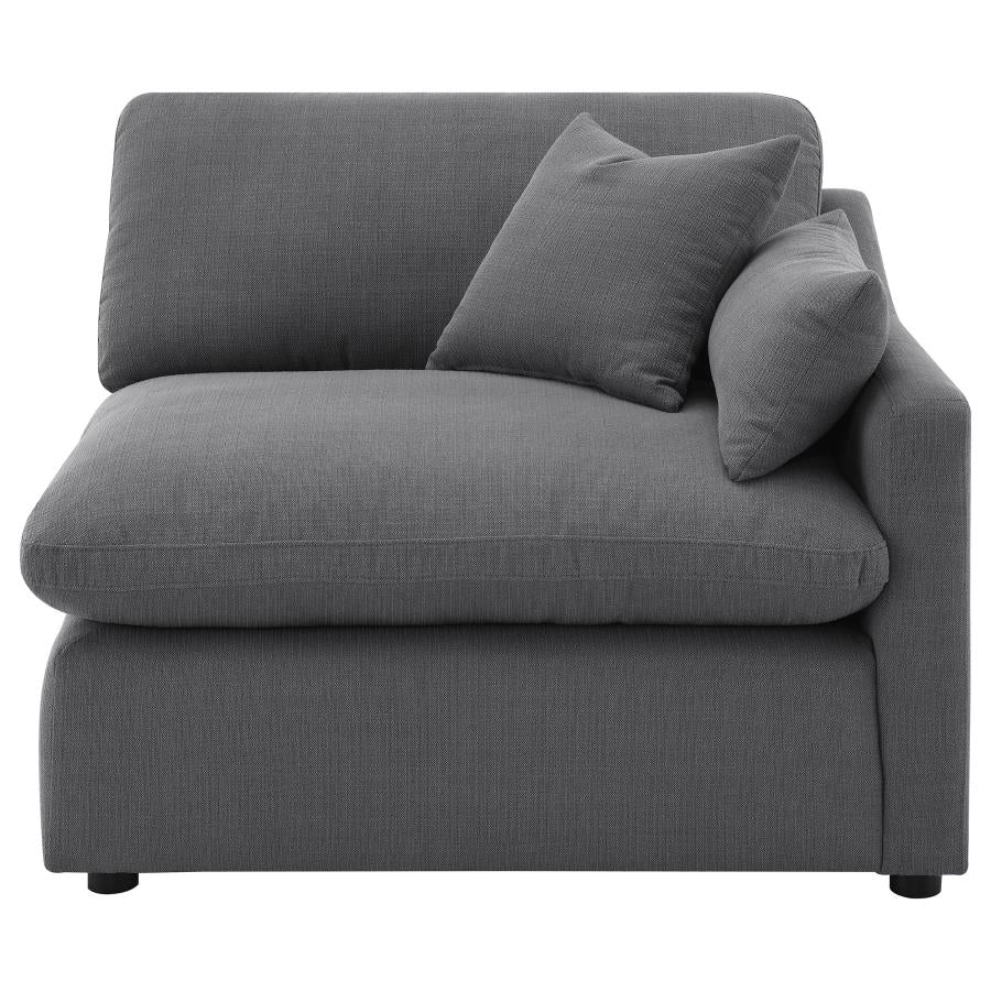 Pluma Charcoal Modular Sectional Fabric Create your own Style - Ornate Home