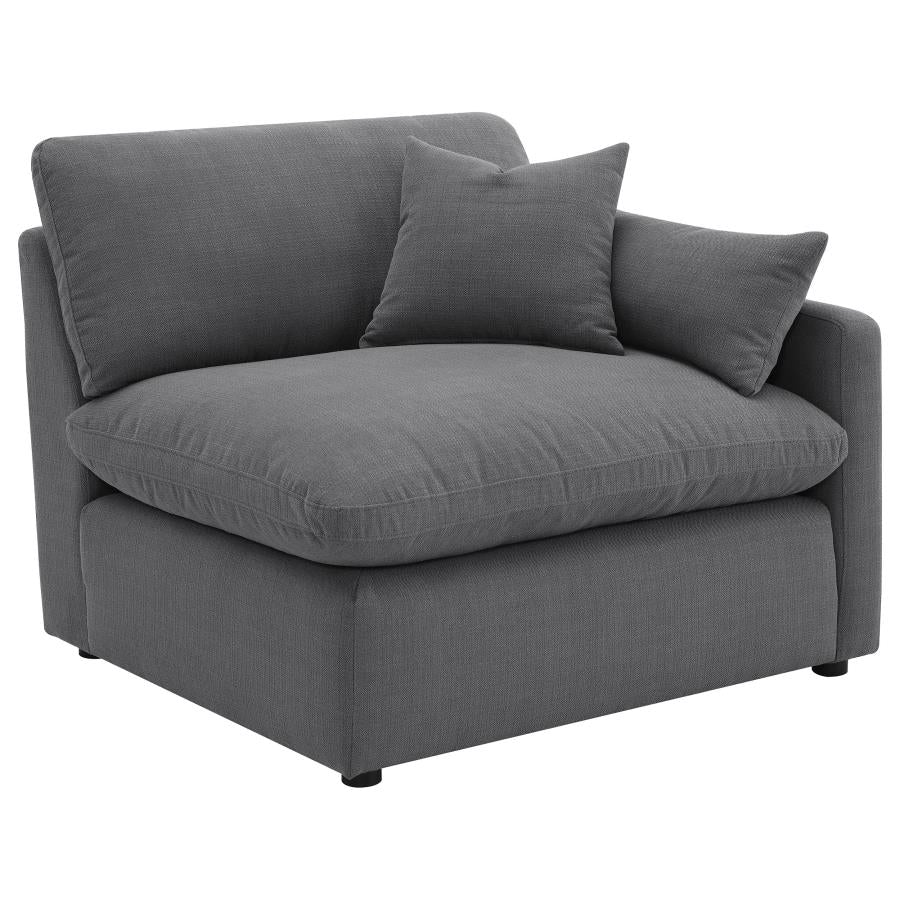 Pluma Charcoal Modular Sectional Fabric Create your own Style - Ornate Home