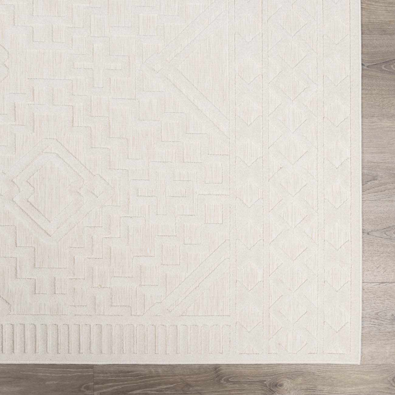Plumtree 3D White Outdoor Rug - Ornate Home