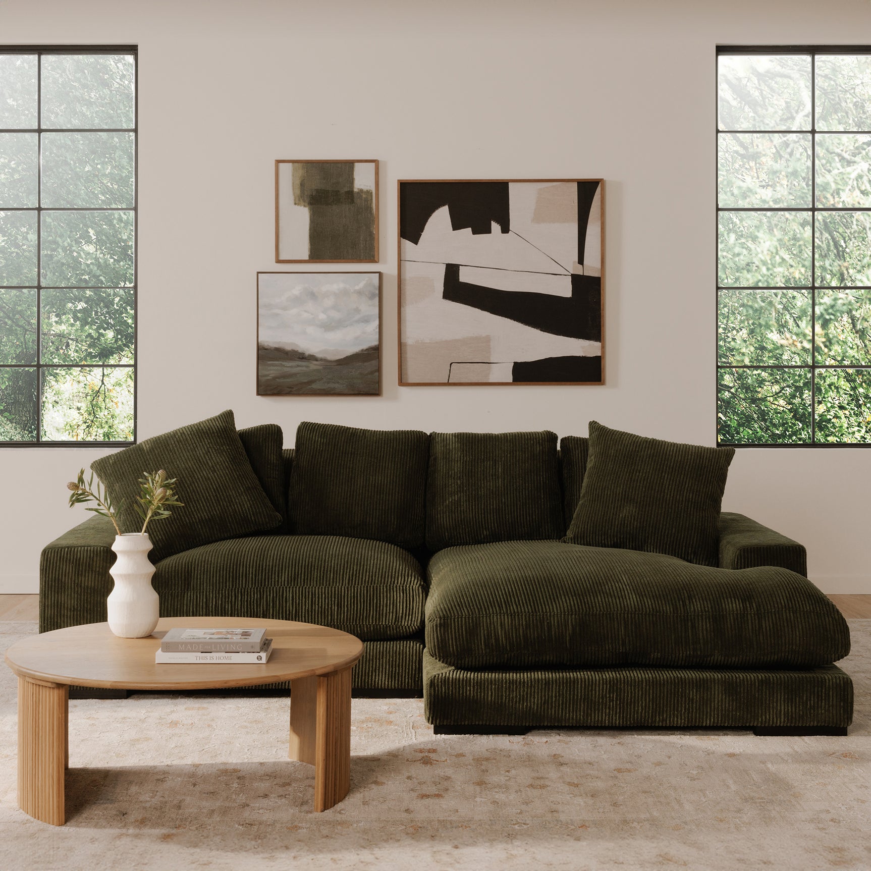 Plunge Dark Green Sectional - Ornate Home