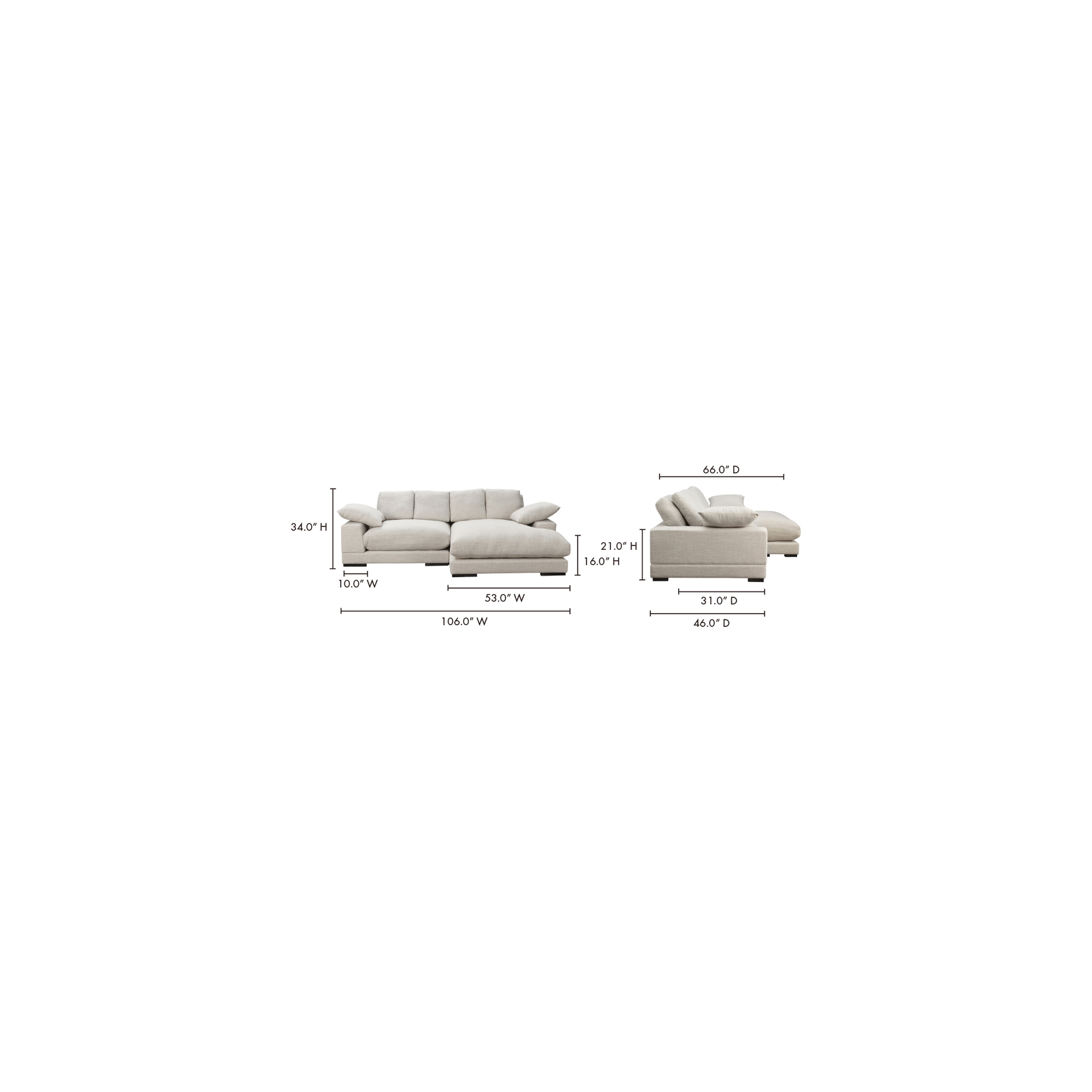 Plunge Sahara Sectional - Ornate Home