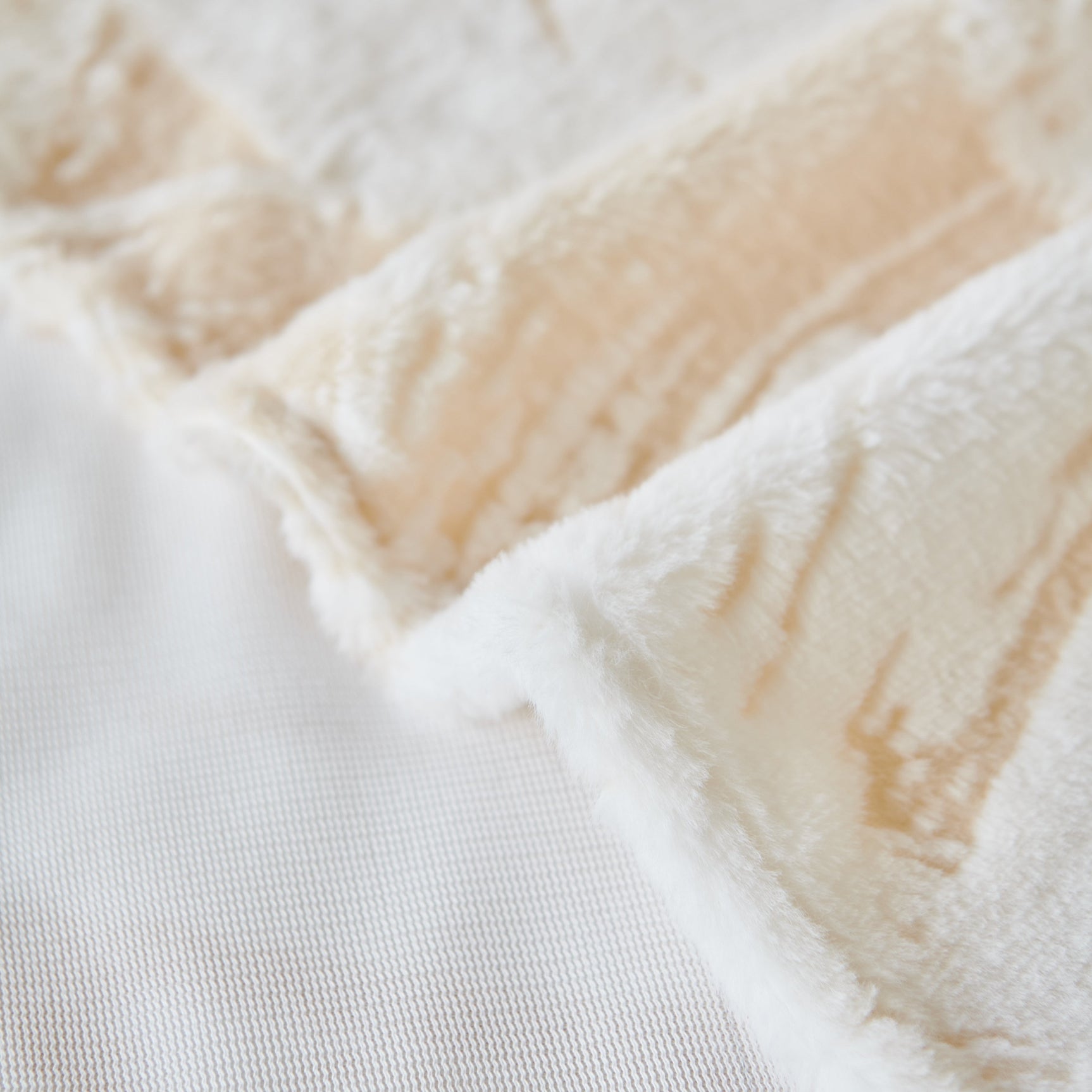 Plush Faux Fur Warm Sofa Cover with Waves Jacquard Textured Throw Blankets for Couch - Ornate Home