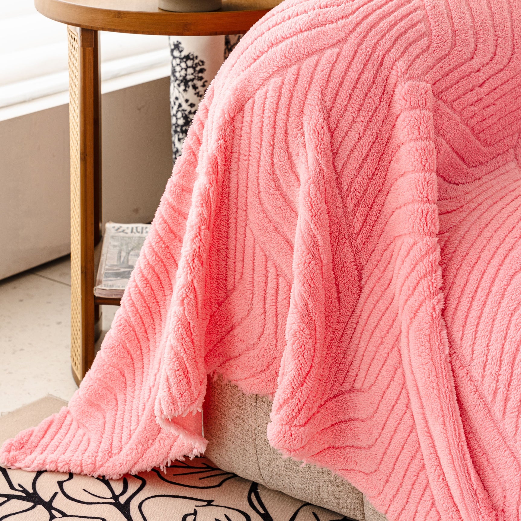 Plush Fleece Washable Sofa Throw Blanket, Soft & Cozy Furniture Protector for Couch - Ornate Home
