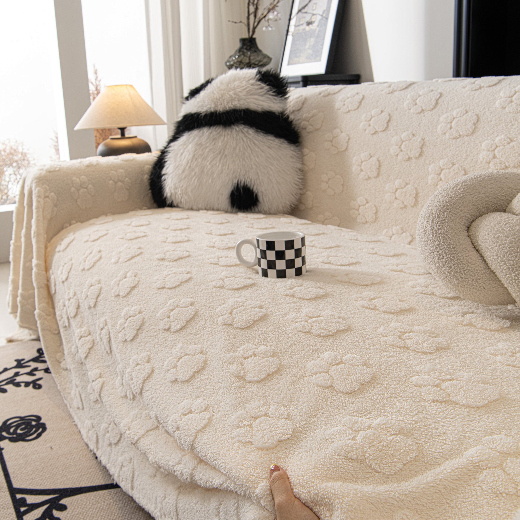 Plush Jacquard Blankets for The Sofa Soft Slipcover Sectional Cover Throws for Sofas - Ornate Home