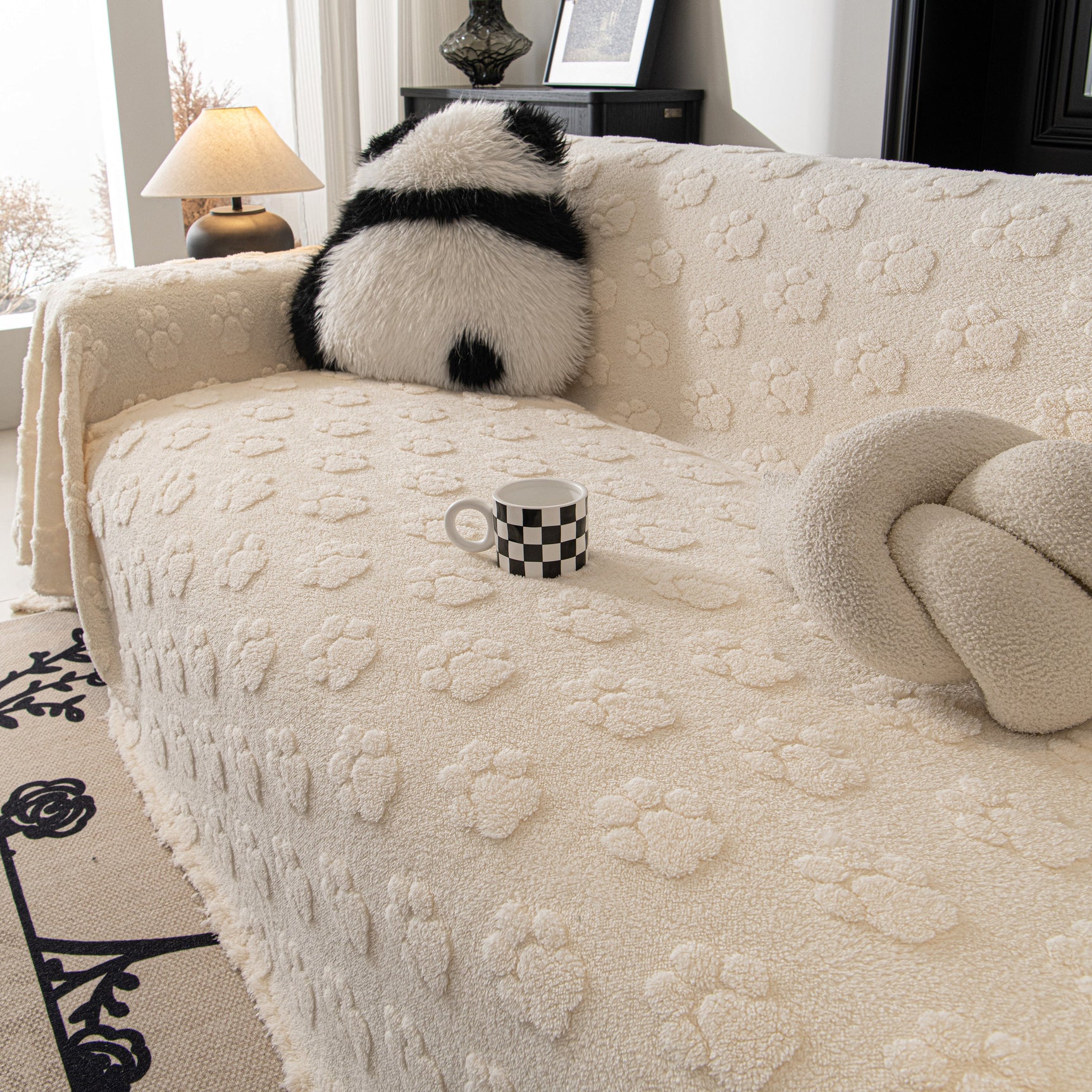 Plush Jacquard Blankets for The Sofa Soft Slipcover Sectional Cover Throws for Sofas - Ornate Home