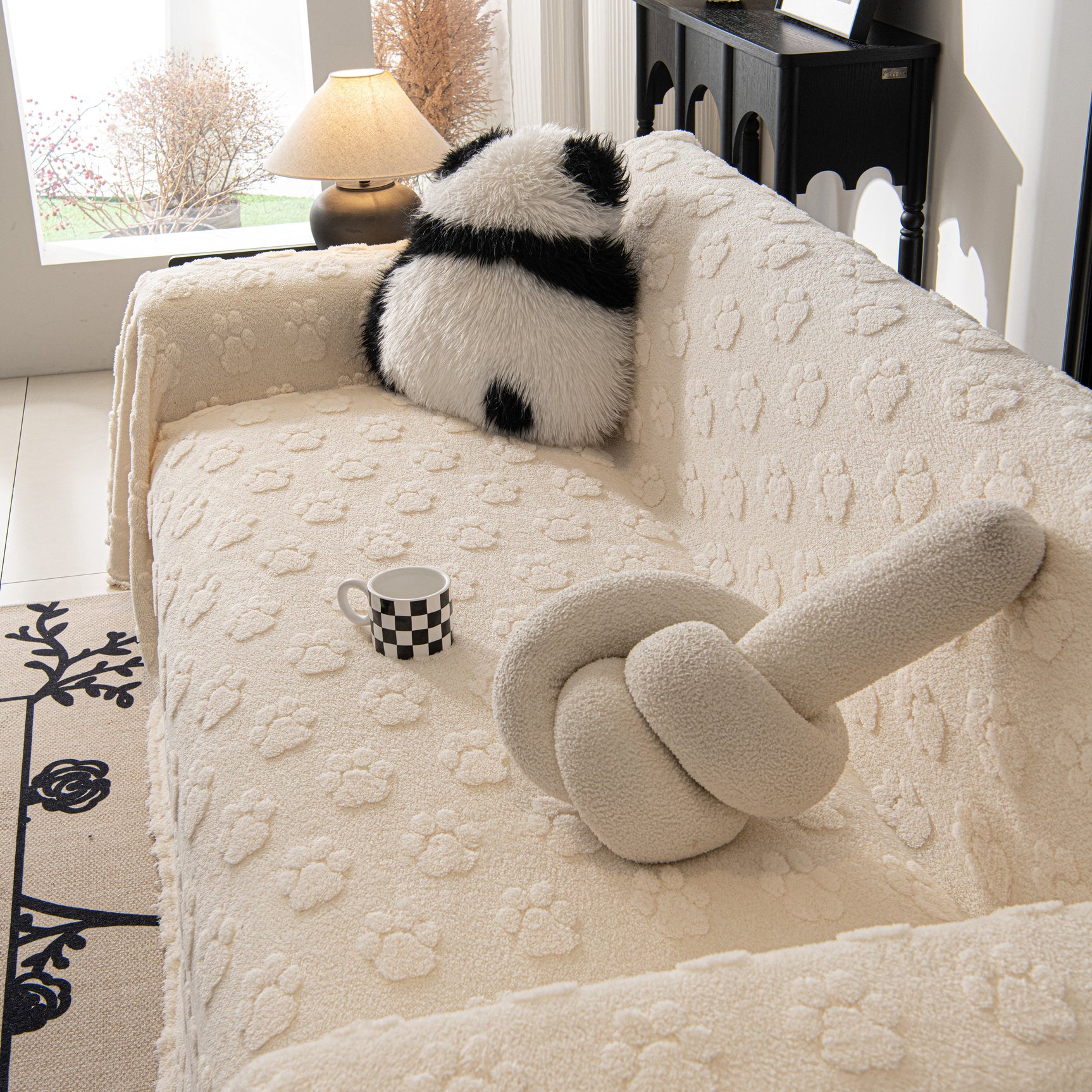 Plush Jacquard Blankets for The Sofa Soft Slipcover Sectional Cover Throws for Sofas - Ornate Home