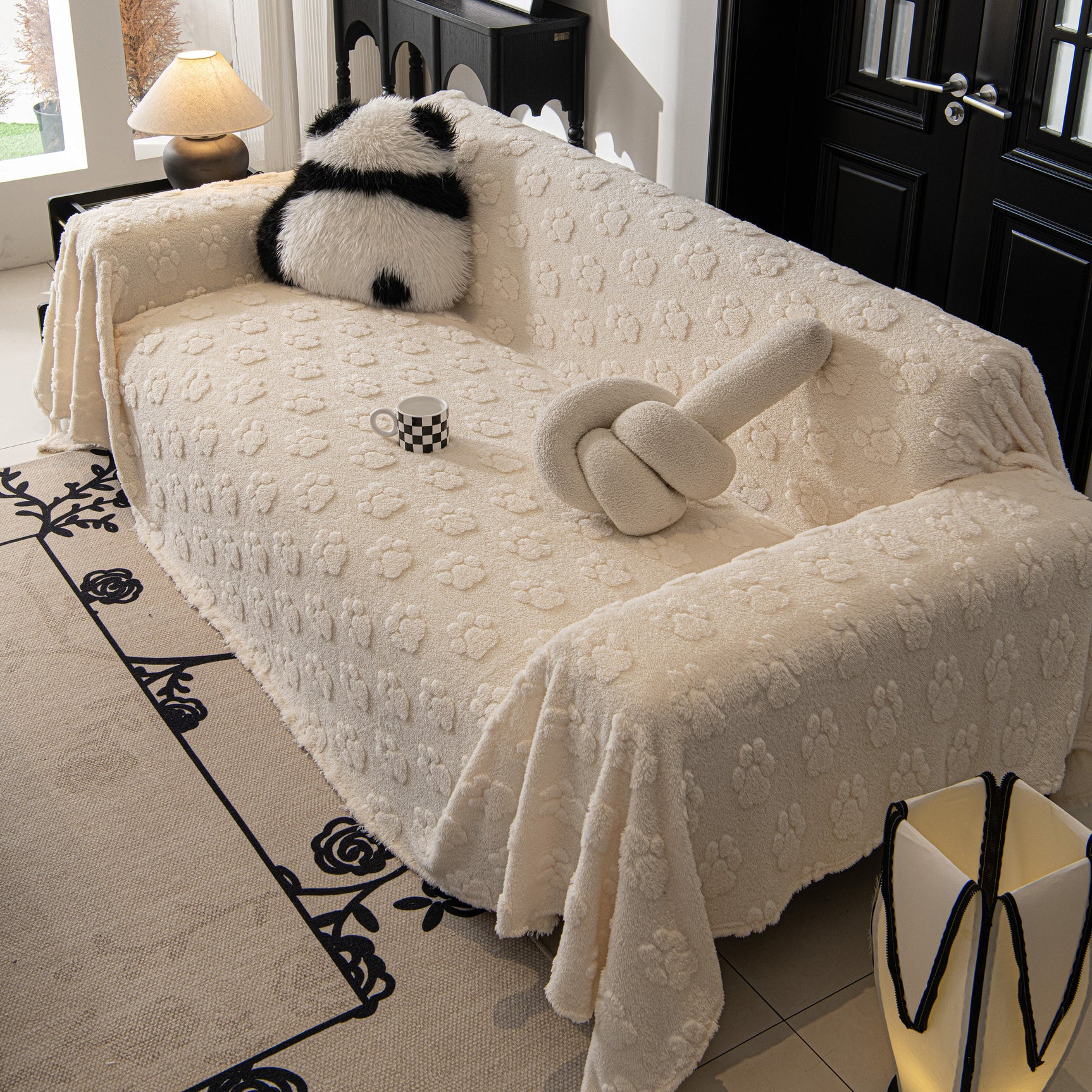 Plush Jacquard Blankets for The Sofa Soft Slipcover Sectional Cover Throws for Sofas - Ornate Home