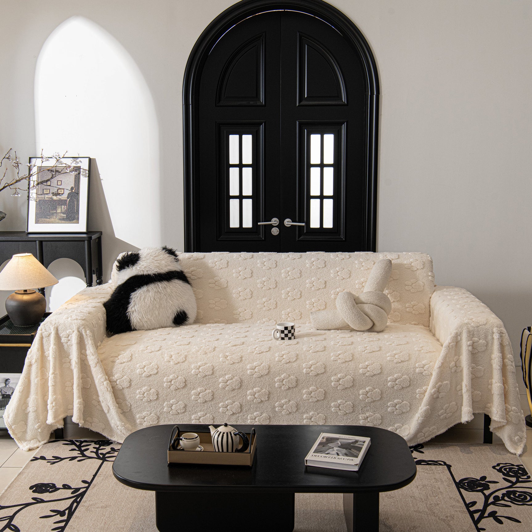Plush Jacquard Blankets for The Sofa Soft Slipcover Sectional Cover Throws for Sofas - Ornate Home