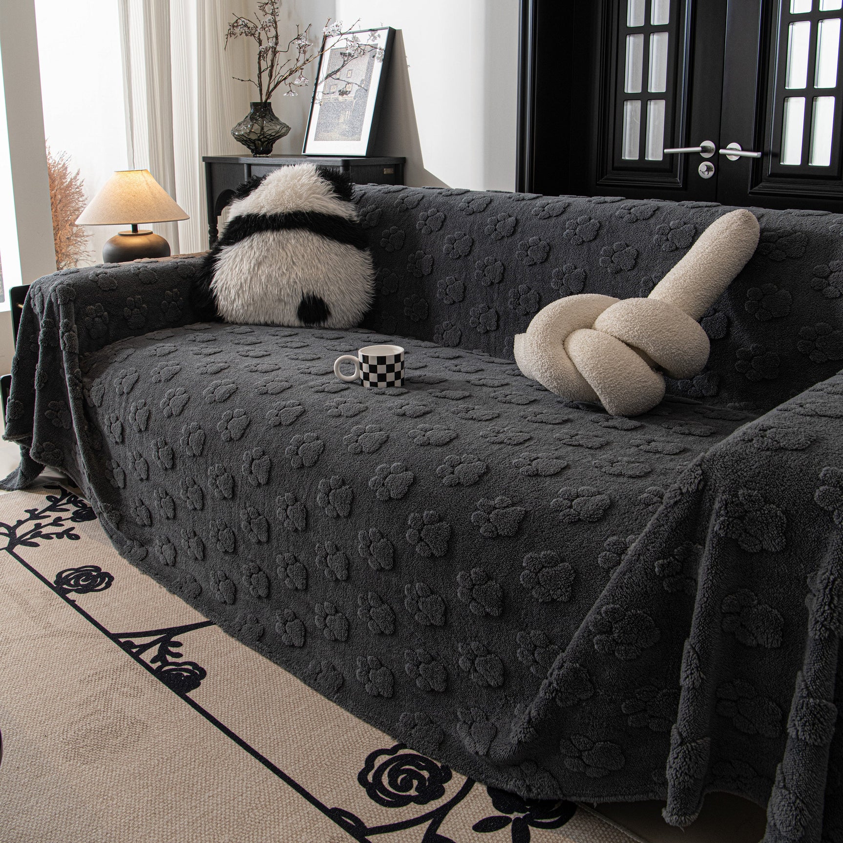 Plush Jacquard Blankets for The Sofa Soft Slipcover Sectional Cover Throws for Sofas - Ornate Home