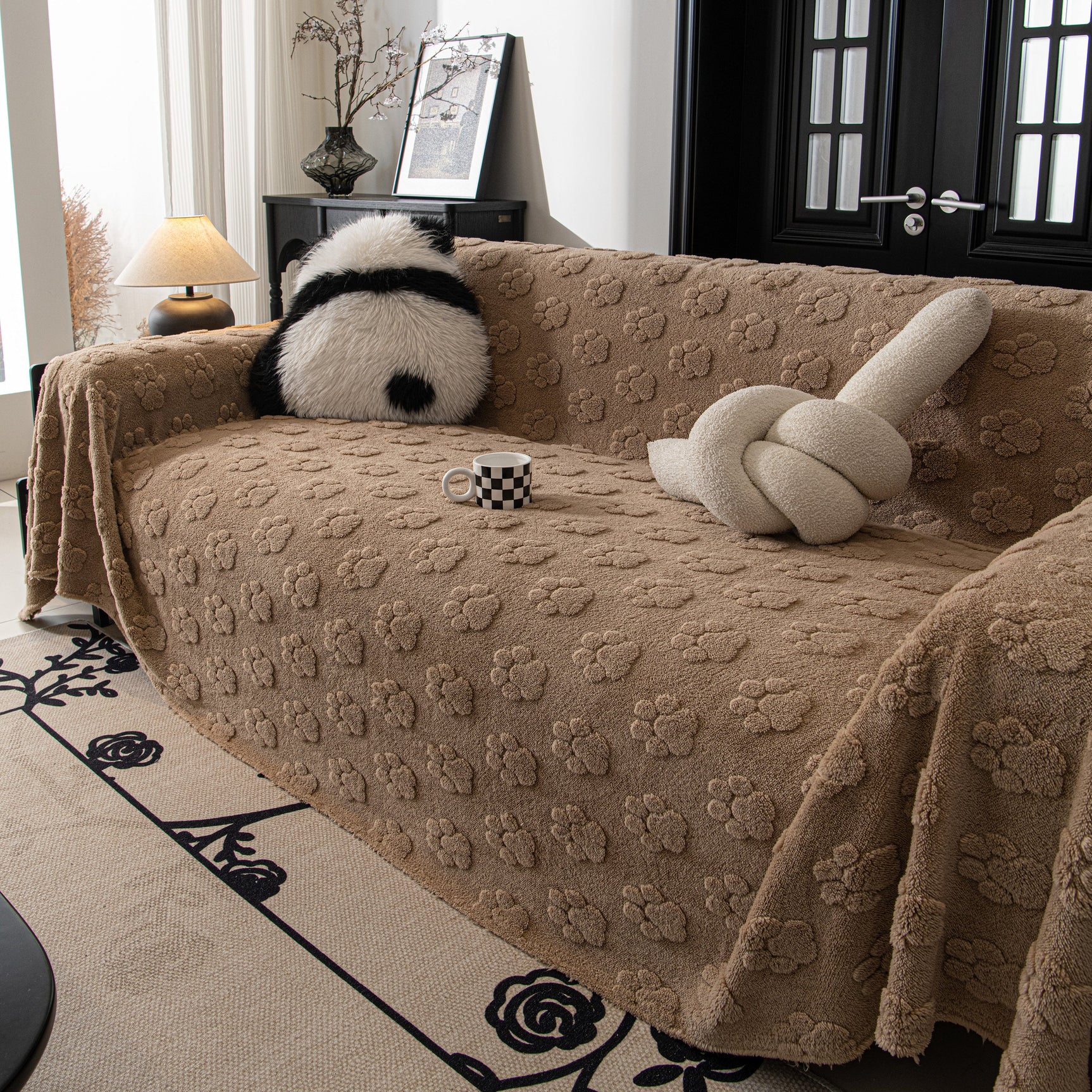 Plush Jacquard Blankets for The Sofa Soft Slipcover Sectional Cover Throws for Sofas - Ornate Home