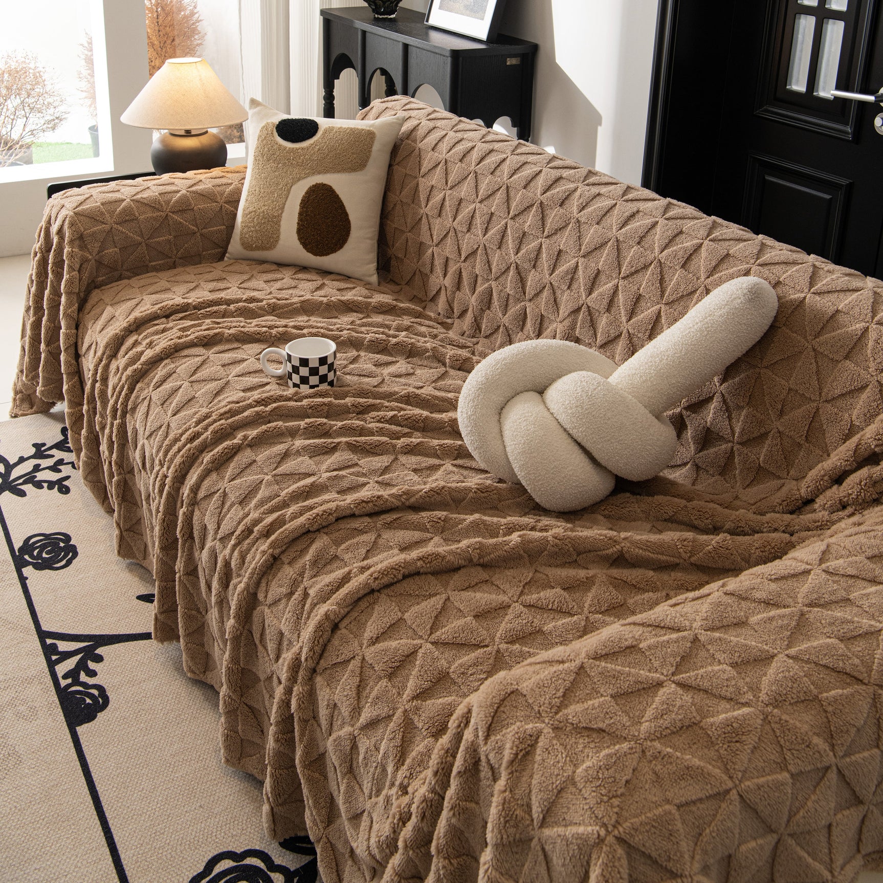 Plush Soft Couch Cover for Sofa and Furniture Lightweight Throw Blankets for Sectional Couch - Ornate Home