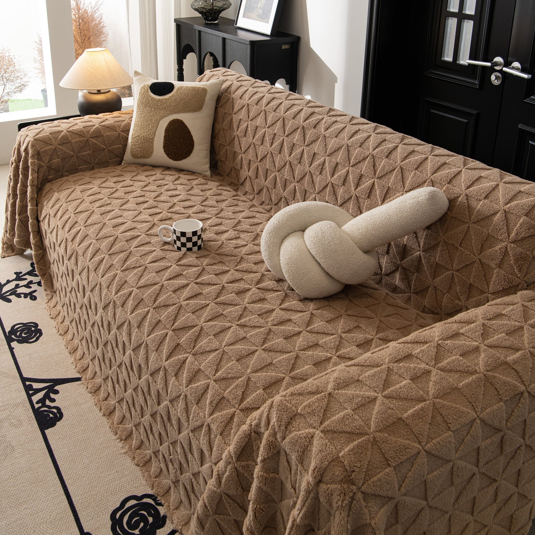 Plush Soft Couch Cover for Sofa and Furniture Lightweight Throw Blankets for Sectional Couch - Ornate Home
