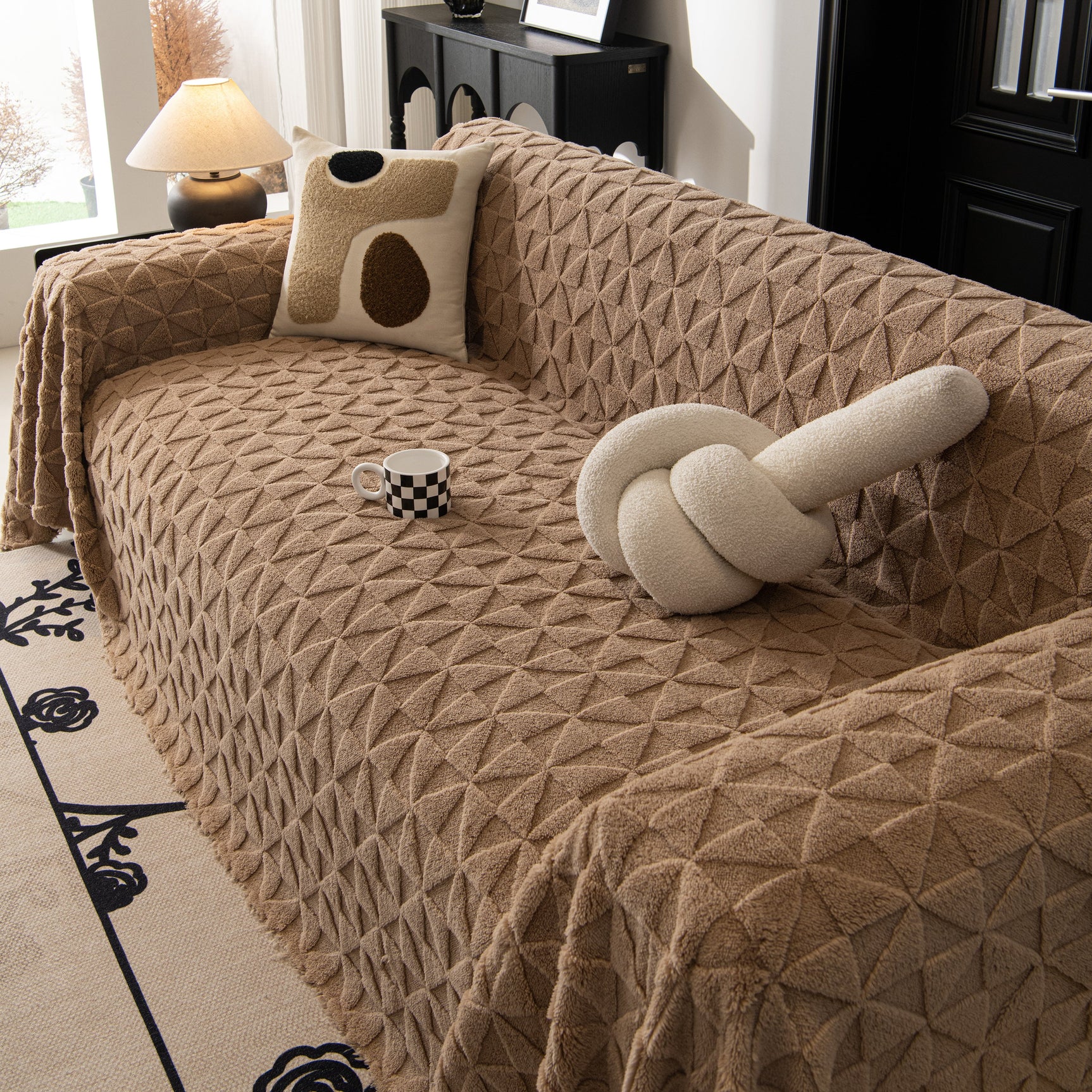 Plush Soft Couch Cover for Sofa and Furniture Lightweight Throw Blankets for Sectional Couch - Ornate Home