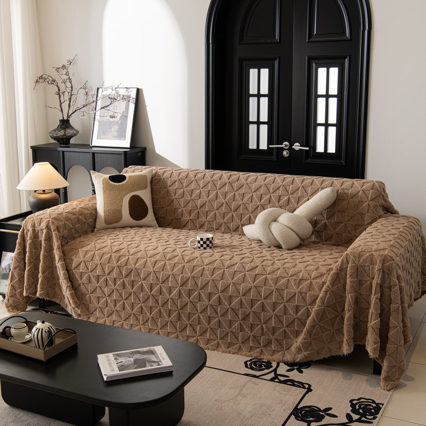 Plush Soft Couch Cover for Sofa and Furniture Lightweight Throw Blankets for Sectional Couch - Ornate Home