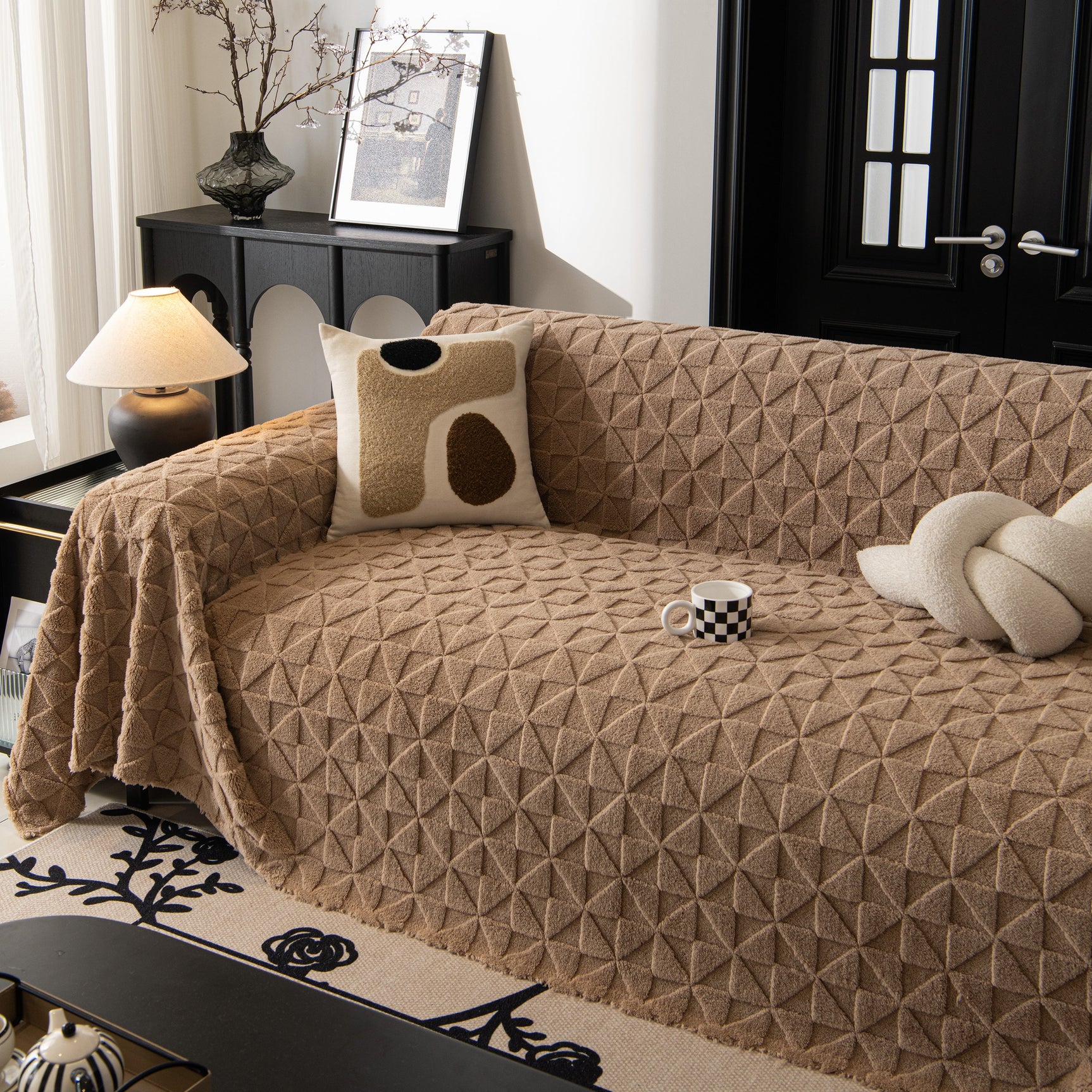 Plush Soft Couch Cover for Sofa and Furniture Lightweight Throw Blankets for Sectional Couch - Ornate Home