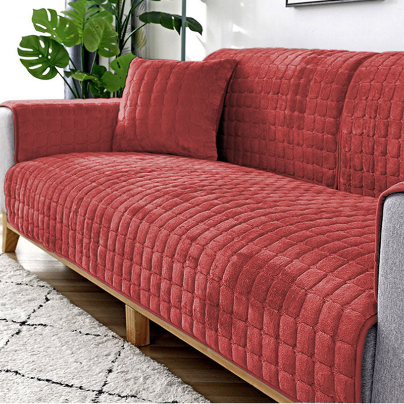 Plush Winter Thick Non-Slip Flannel Sofa Cushion, Universal Sofa Towel Decoration Cover - Ornate Home
