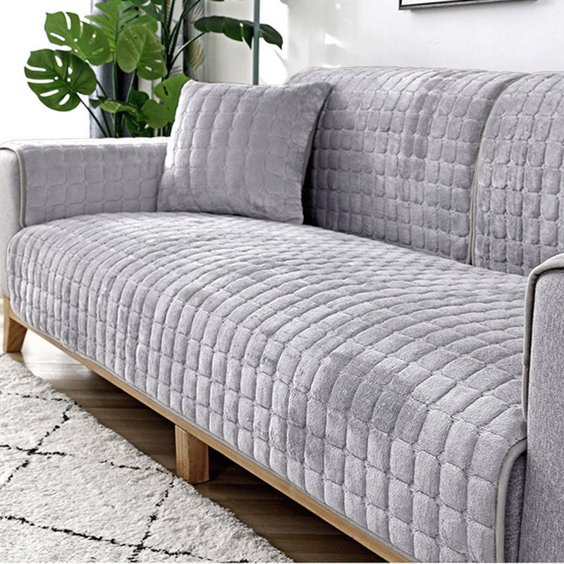 Plush Winter Thick Non-Slip Flannel Sofa Cushion, Universal Sofa Towel Decoration Cover - Ornate Home