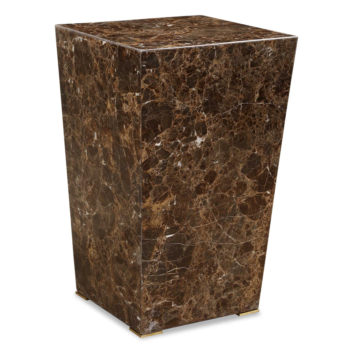 Poe Brown Marble Accent Table - Ornate Home