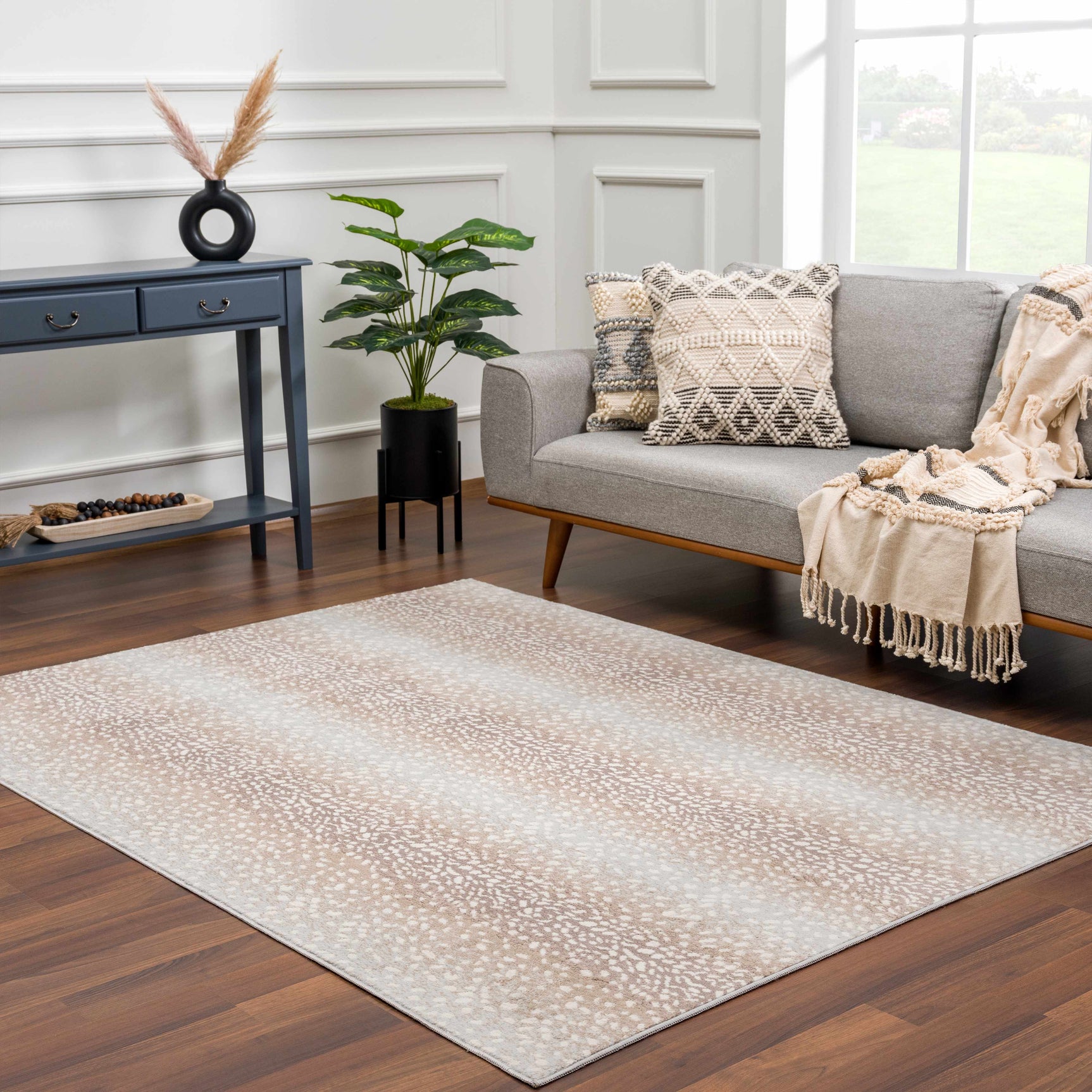 Pointblank Tan Leopard Print Rug - Ornate Home