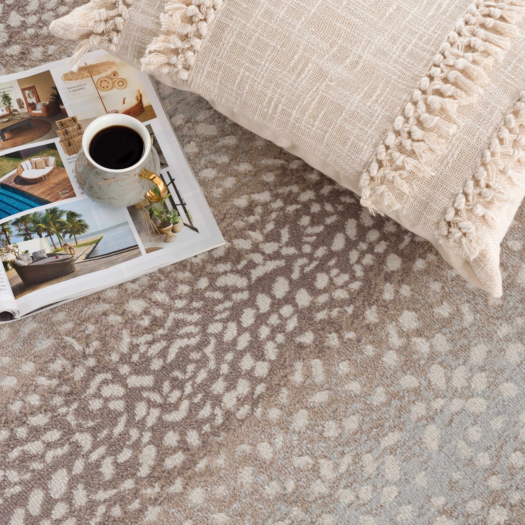 Pointblank Tan Leopard Print Rug - Ornate Home