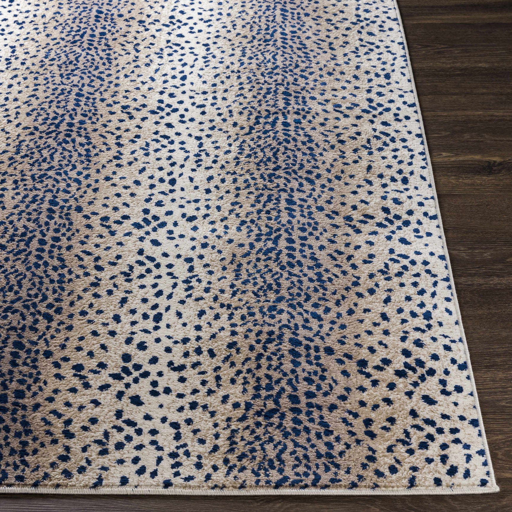 Pointblank Tan & Navy Leopard Print Area Rug - Ornate Home