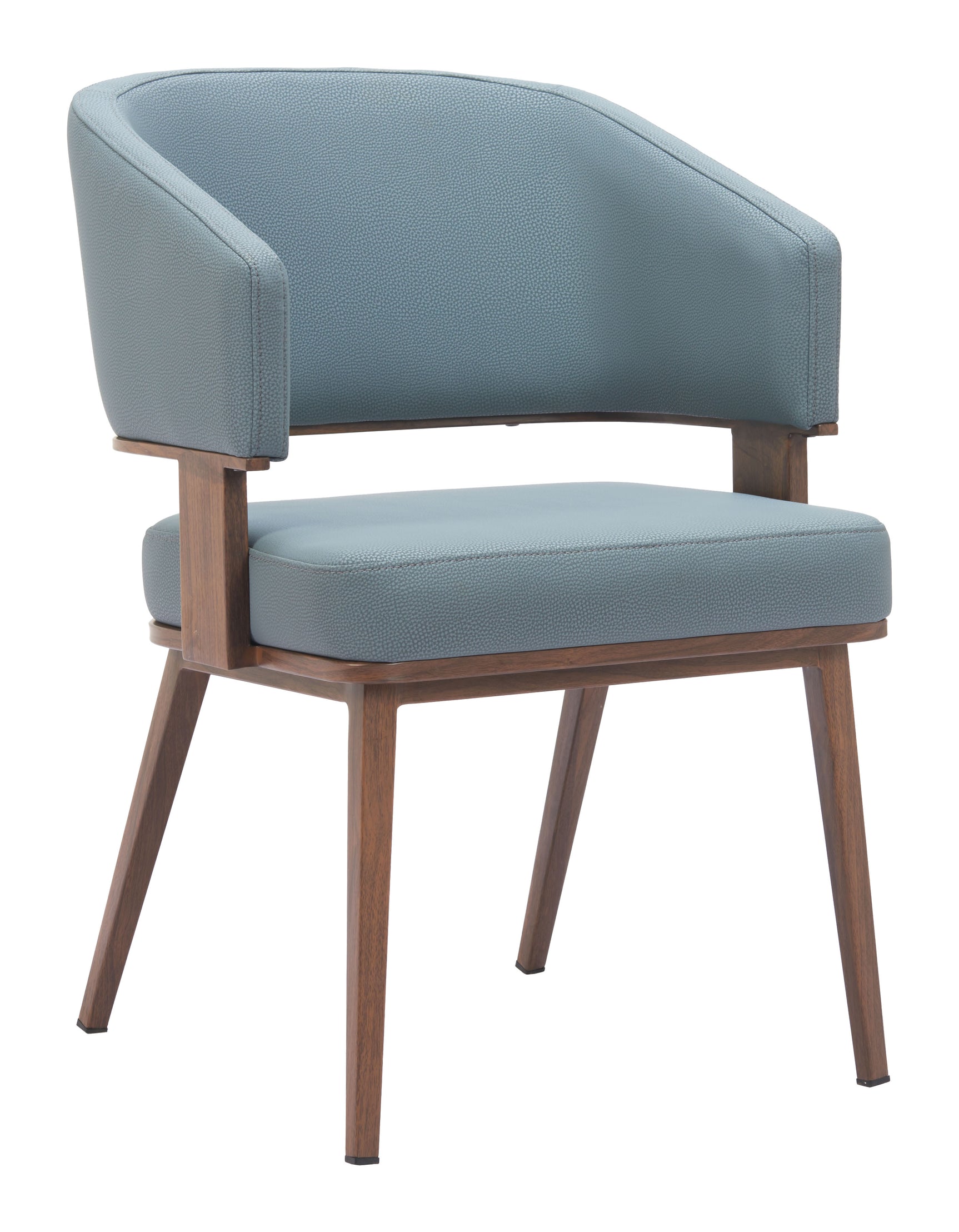 Poise Azure Gray & Walnut Dining Chair - Ornate Home