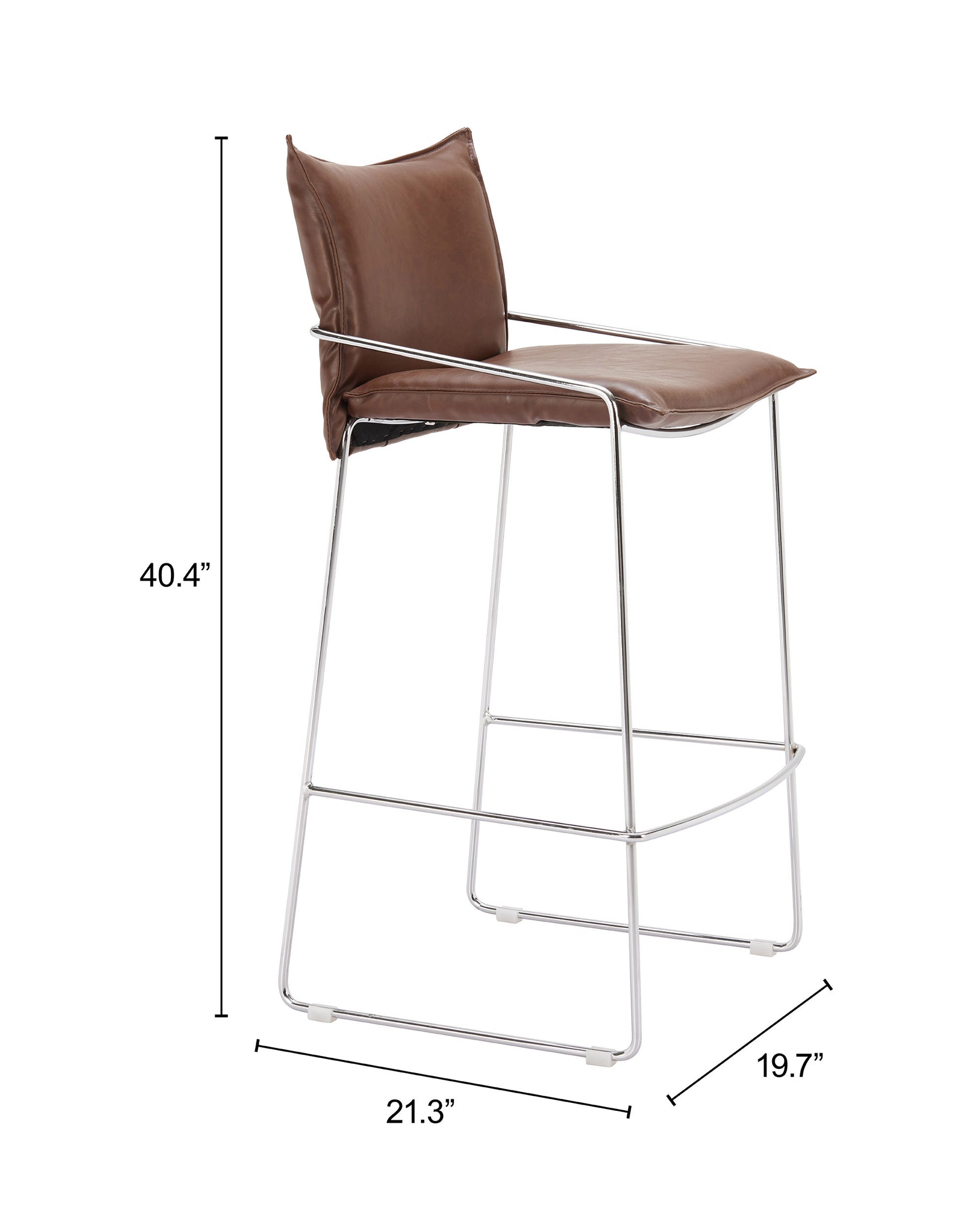 Pola Brown Barstool - Ornate Home