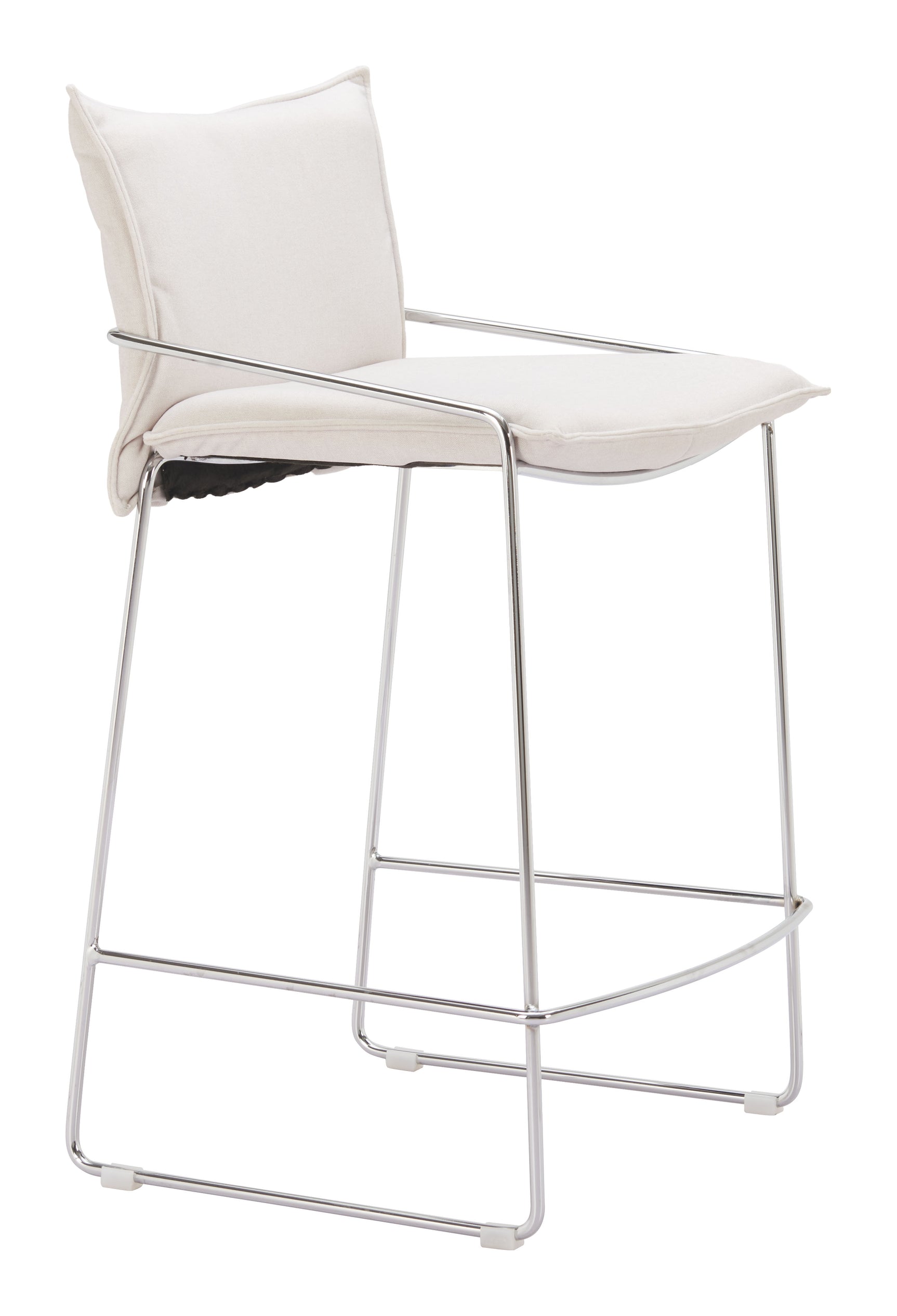 Pola White Counter Stool - Ornate Home
