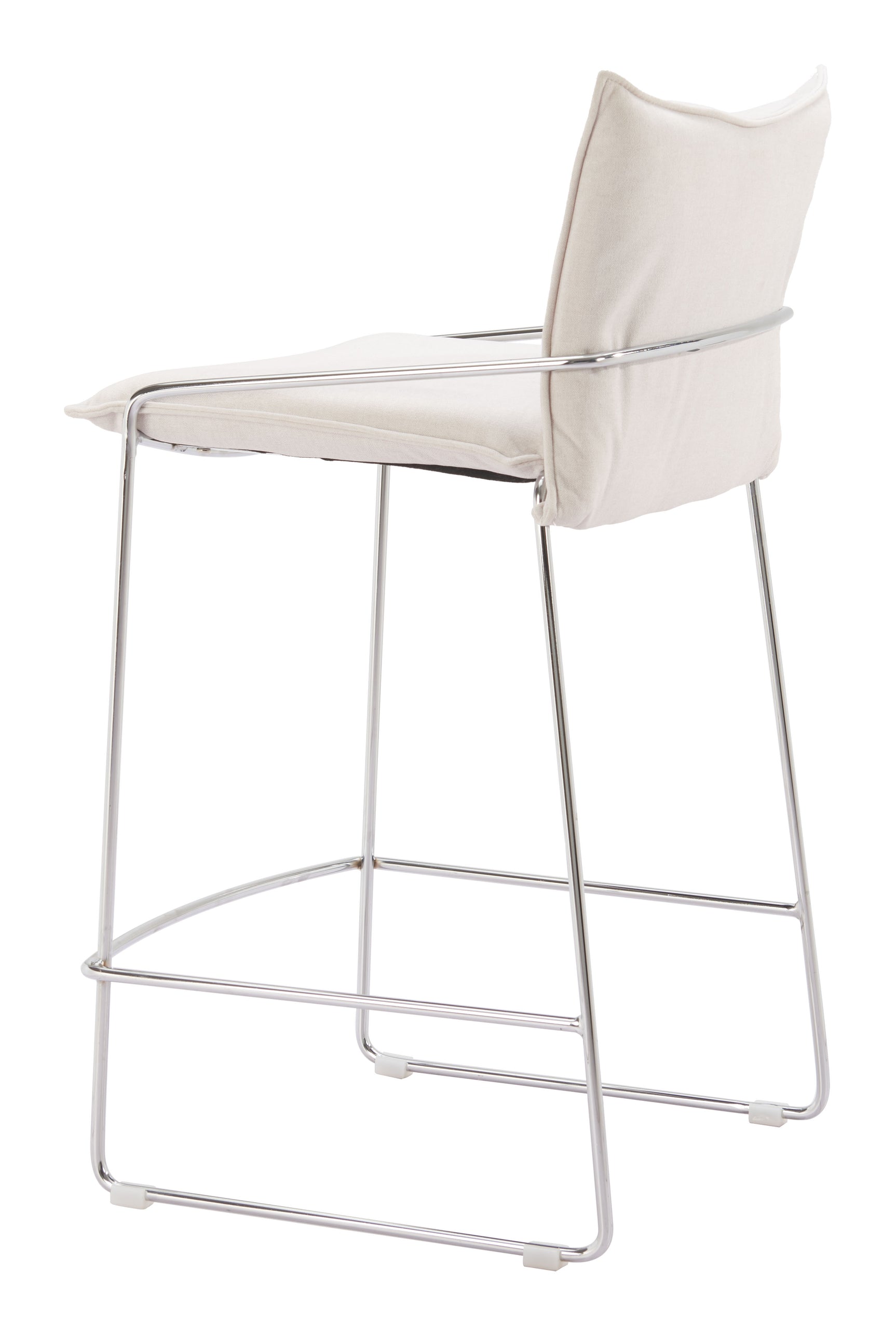 Pola White Counter Stool - Ornate Home