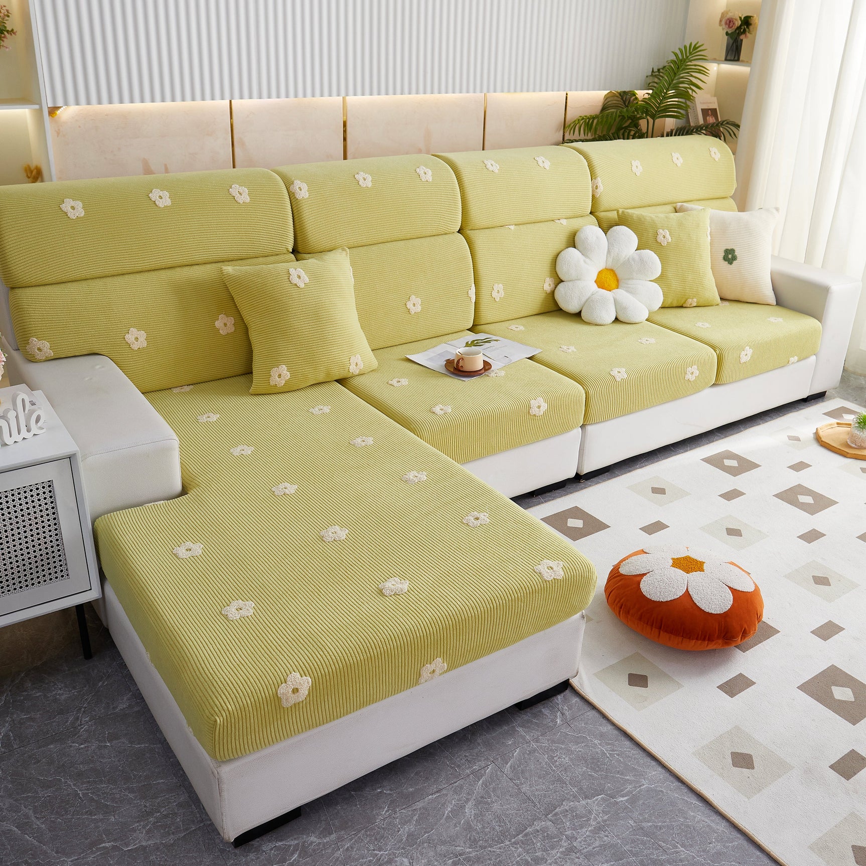 Polar Fleece Sofa Cushion Covers for Sofa 1/2/3/4 Seater, Best Seat Covers for Dogs, Pet Couch Protector - Ornate Home