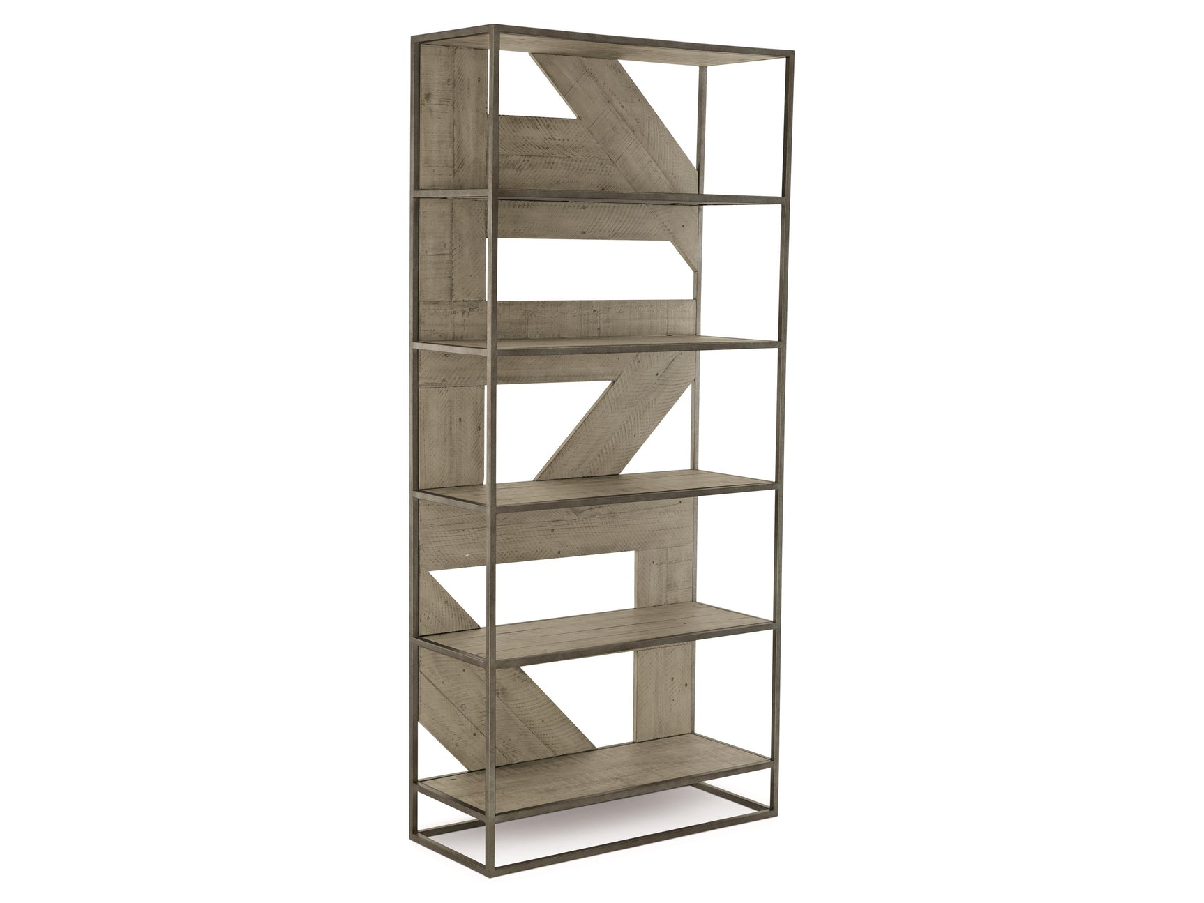 Polk Glazed Silver/Morel Etagere - Ornate Home