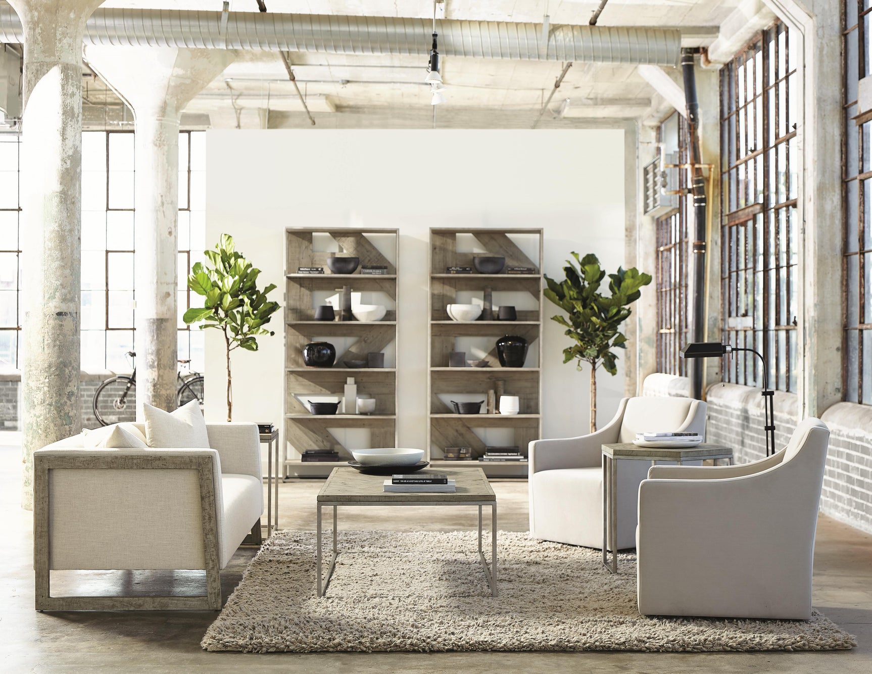 Polk Glazed Silver/Morel Etagere - Ornate Home